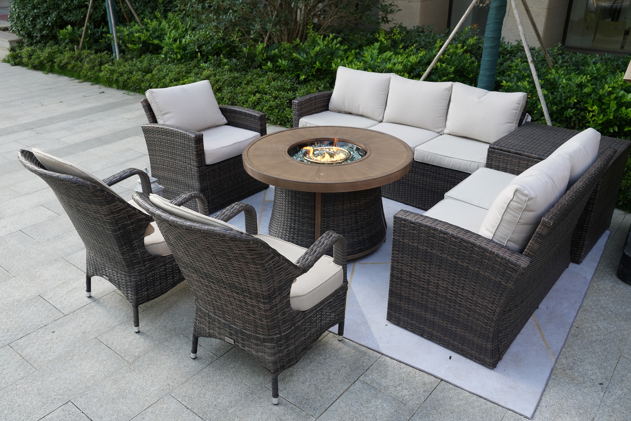 Moda Furnishings G3R-1403B-009-BR Patio-Conversation-Sets - View #2