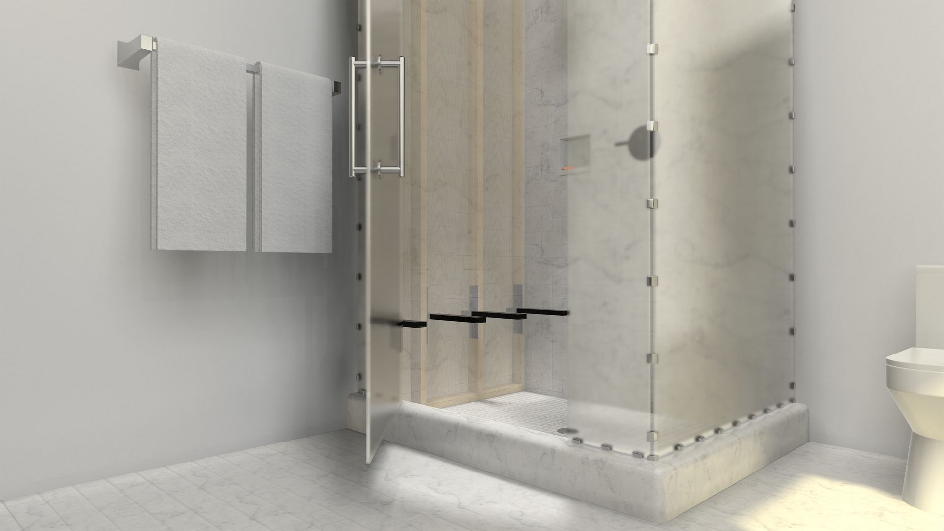 Floating Shower Bench - The Original Granite Bracket