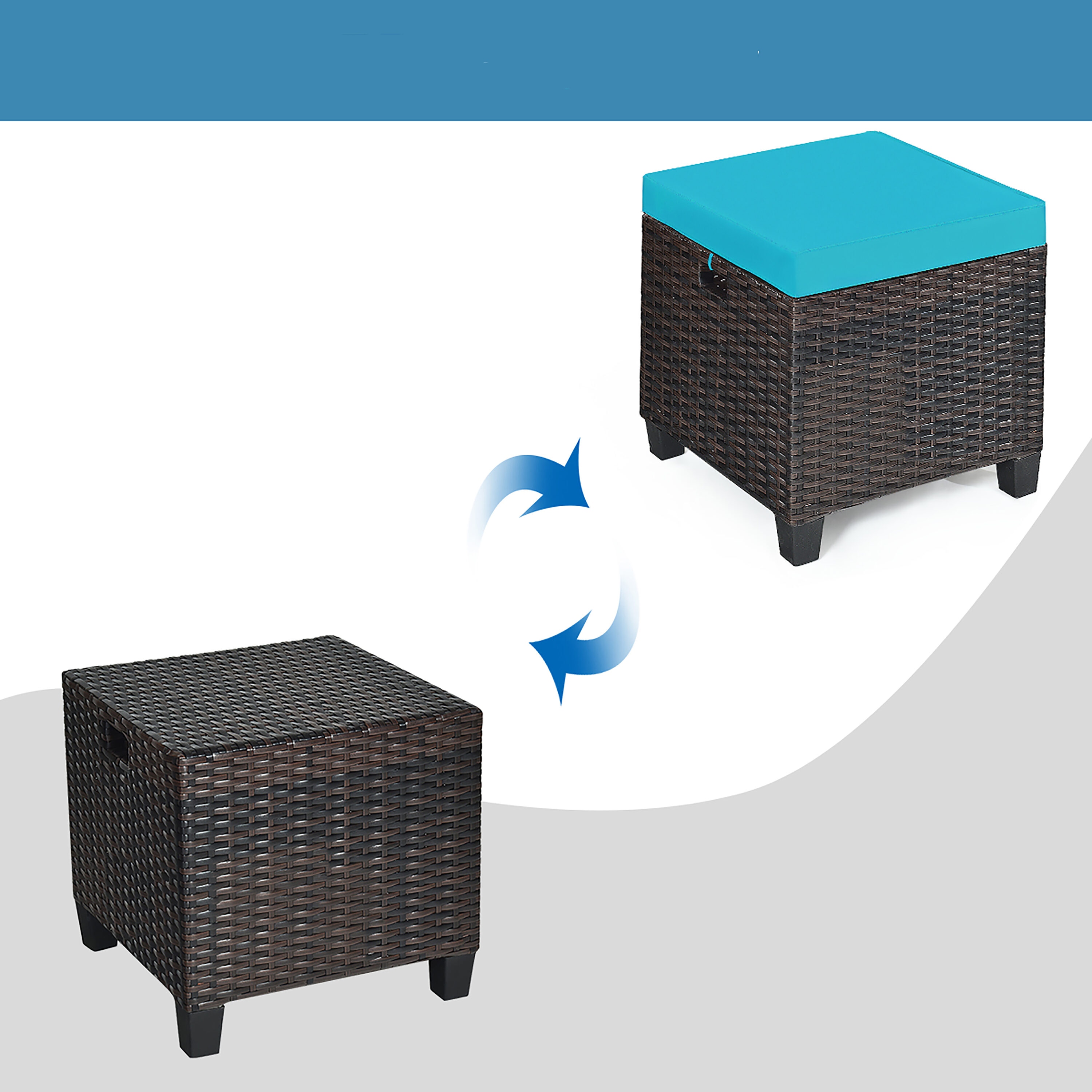 Costway HW63237TU Stools-Ottomans - View #4