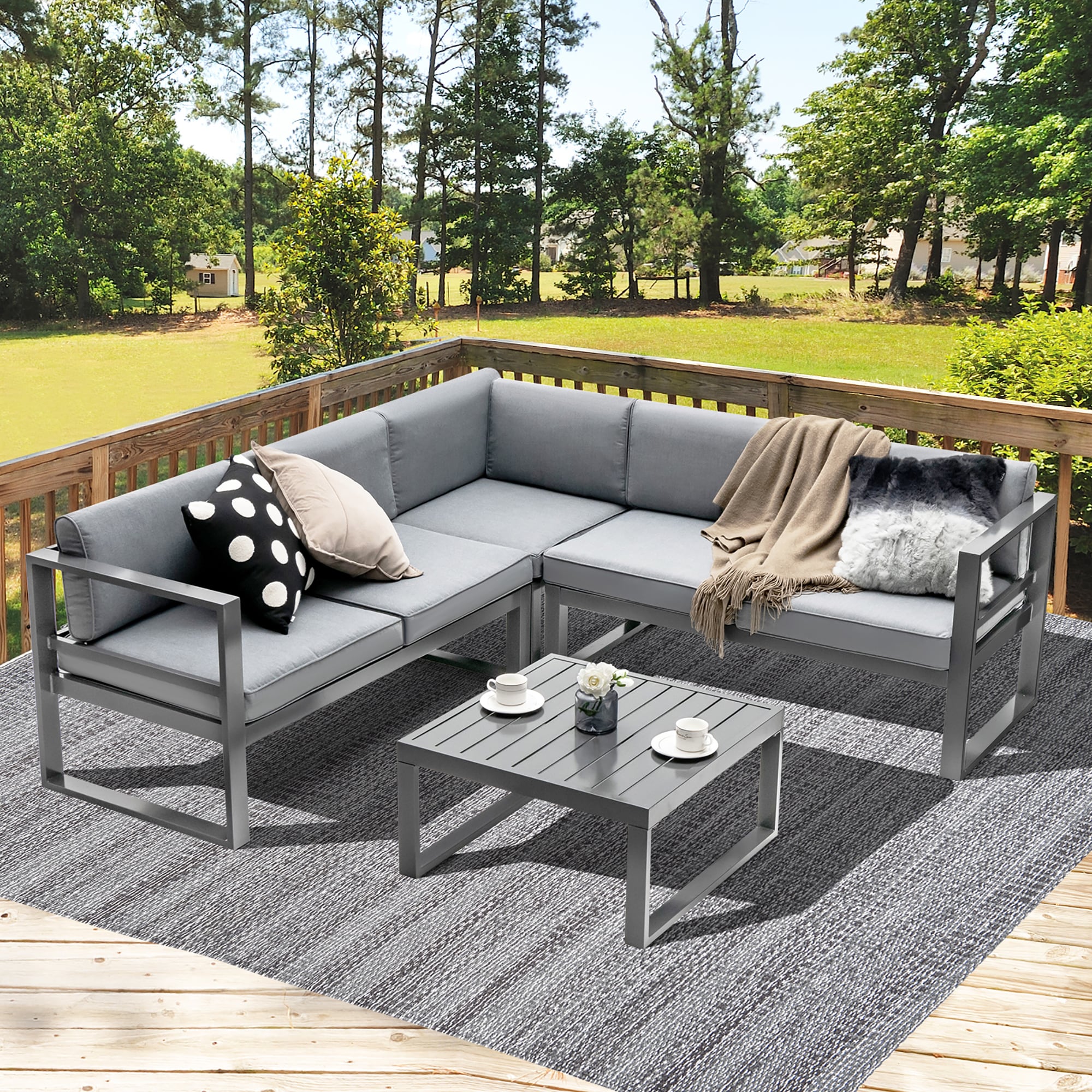 Costway NP10602GR+ Patio-Conversation-Sets - View #6