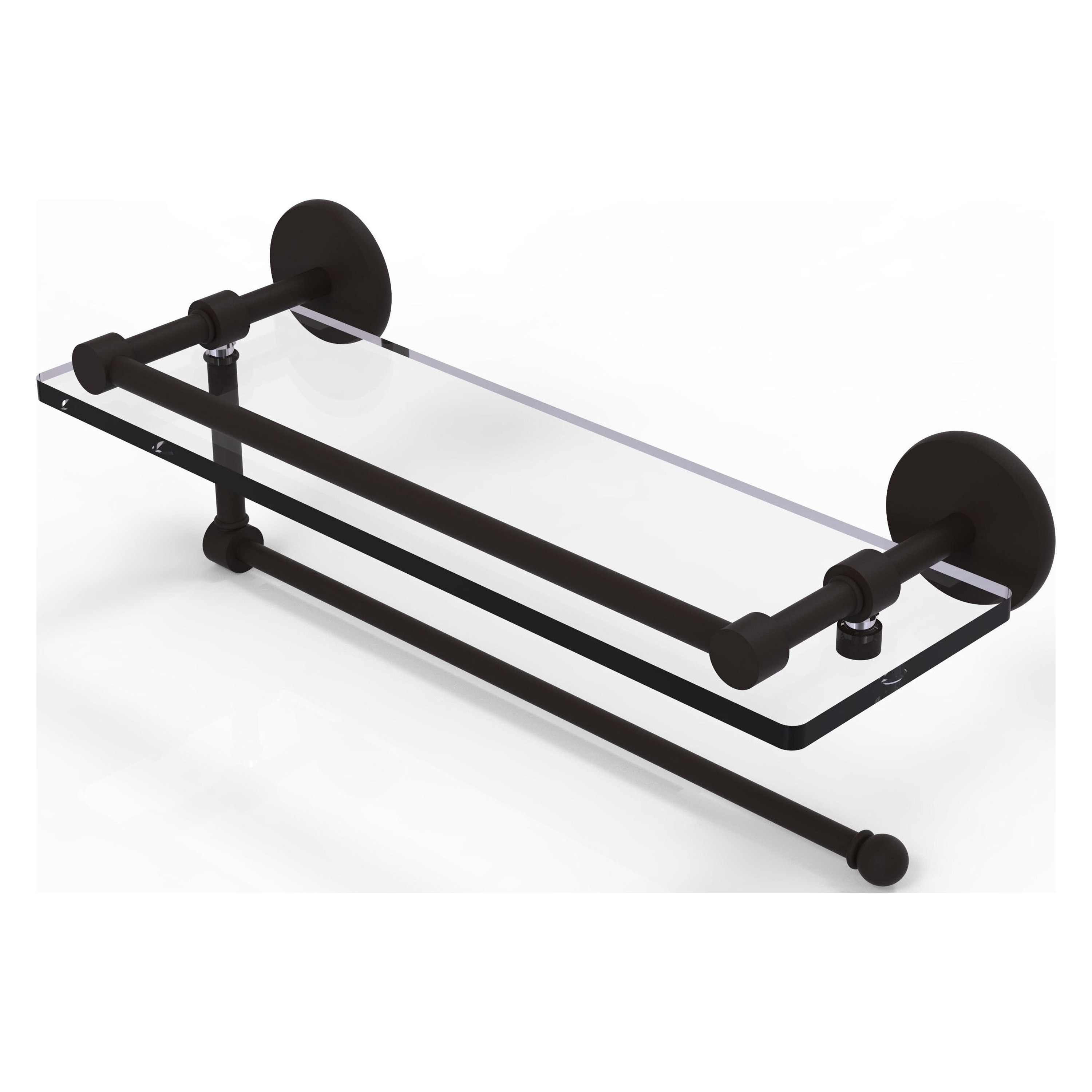 Allied Brass P1000-1PT/16-GAL-ORB Prestige Skyline Oil-rubbed Bronze Wall mount Bathroom Shelf ( 16-in x 5-in x 5-in )