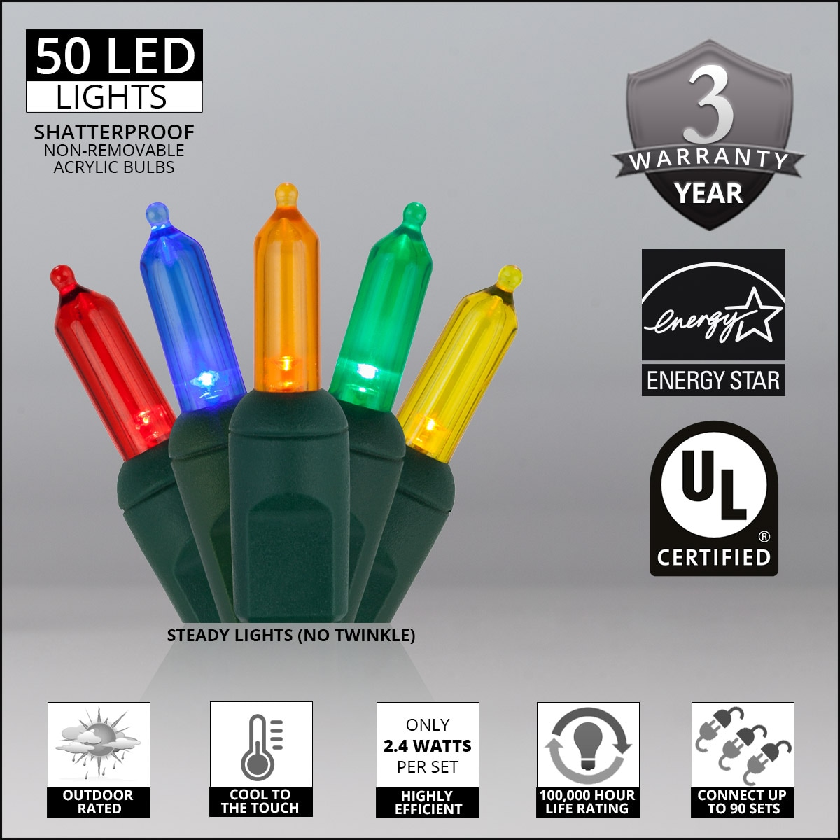 Wintergreen Lighting 82992 Christmas-String-Lights - View #3