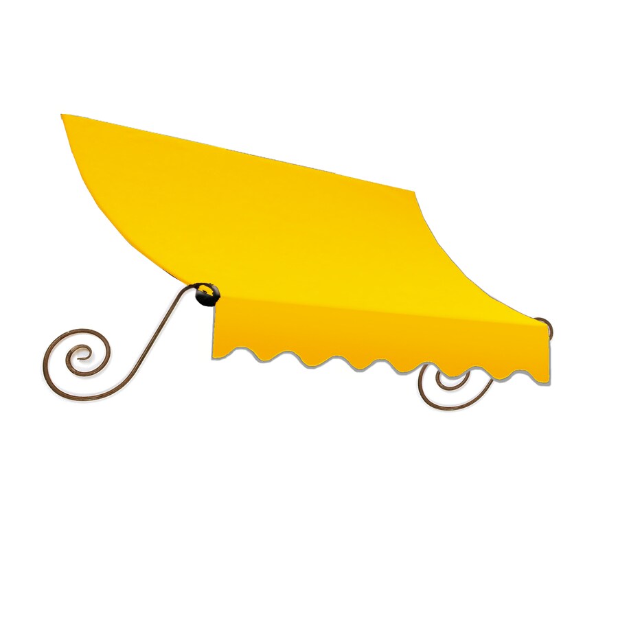 Awntech ECH23-4Y Charleston 52.5-in Wide x 36-in Projection Yellow Solid Fixed Window/Door Awning