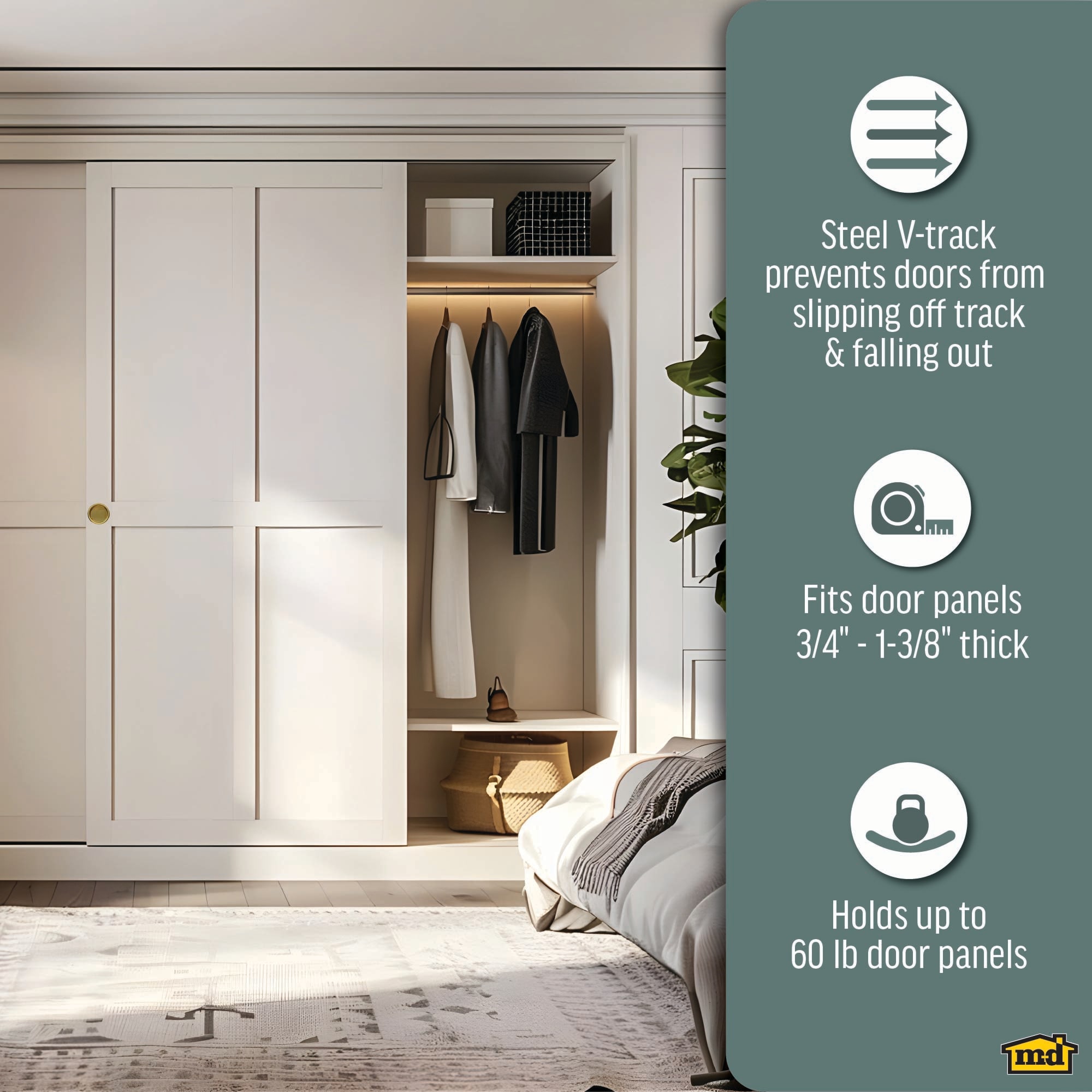 M-D 45404 Sliding-Closet-Door-Track-Track-Kits - View #3