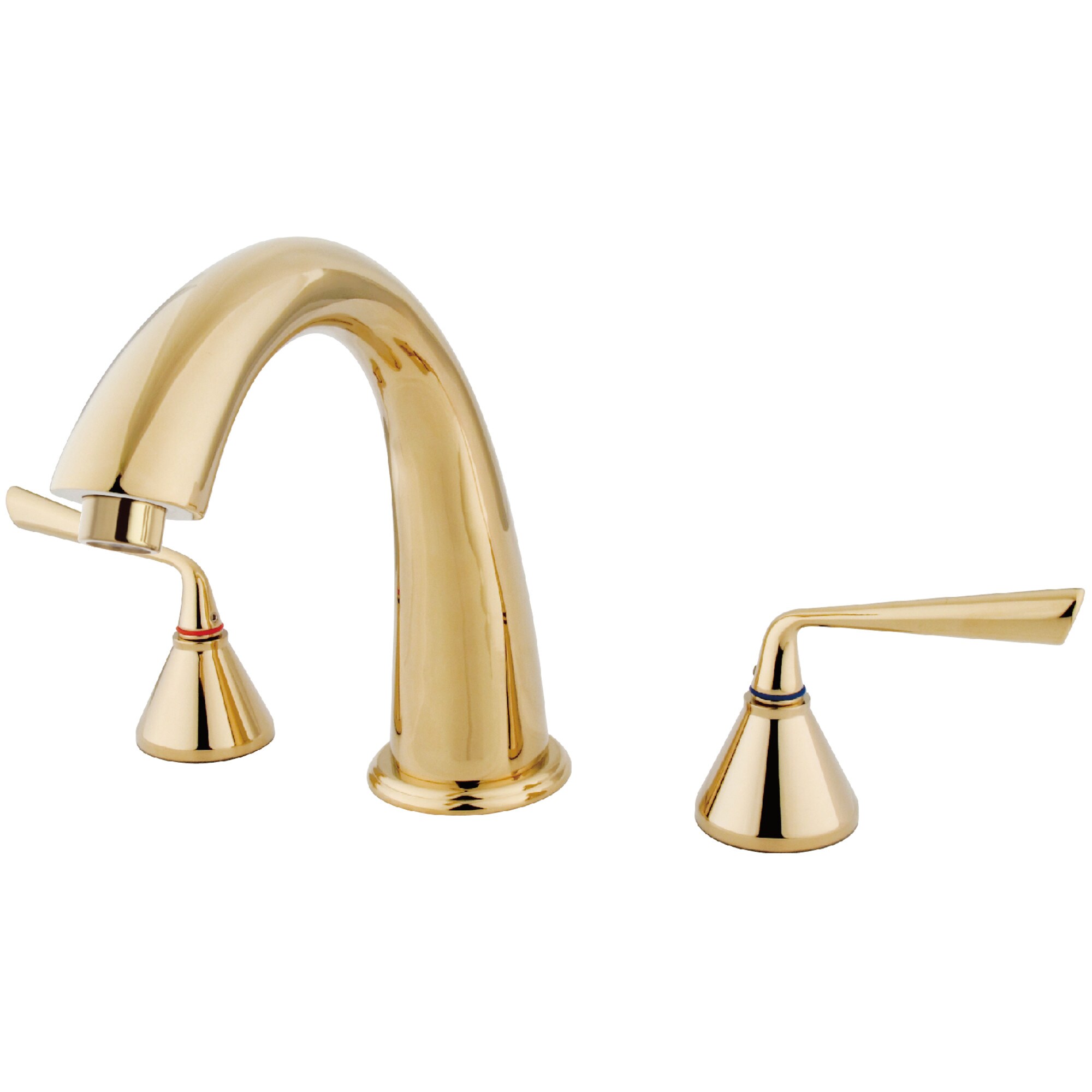 Elements of Design ES2362ZL Silver Sage Polished brass 2-handle Deck-mount Roman High-arc Bathtub Faucet ( Valve Included )