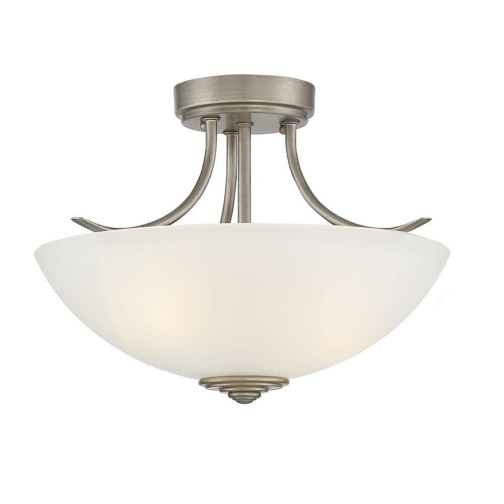 Designers Fountain 96911-MTP Montego 2-Light 16-in Matte Pewter Semi-flush Mount Light
