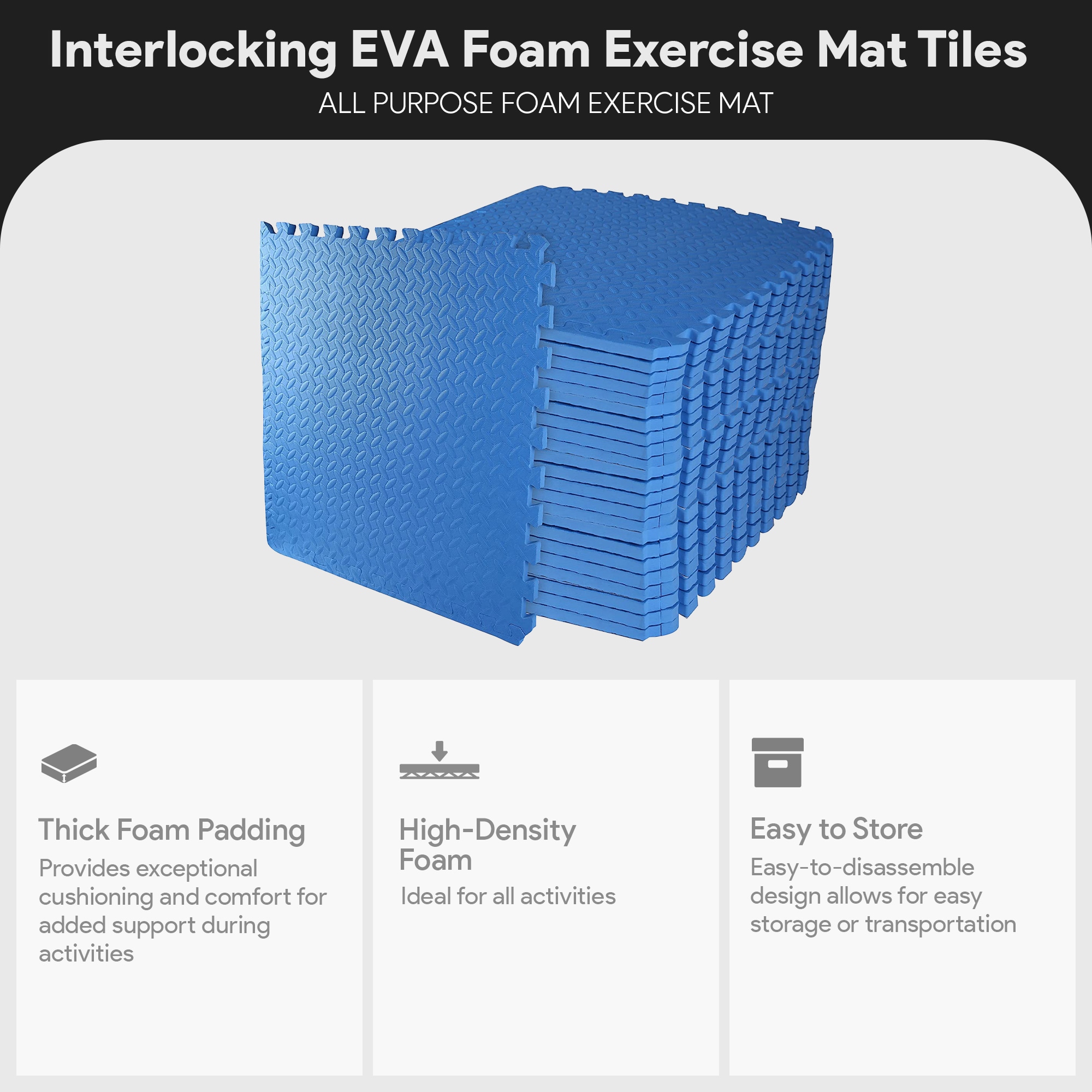 Balancefrom BFPM-4PKBL Fitness-Equipment-Mats - View #2