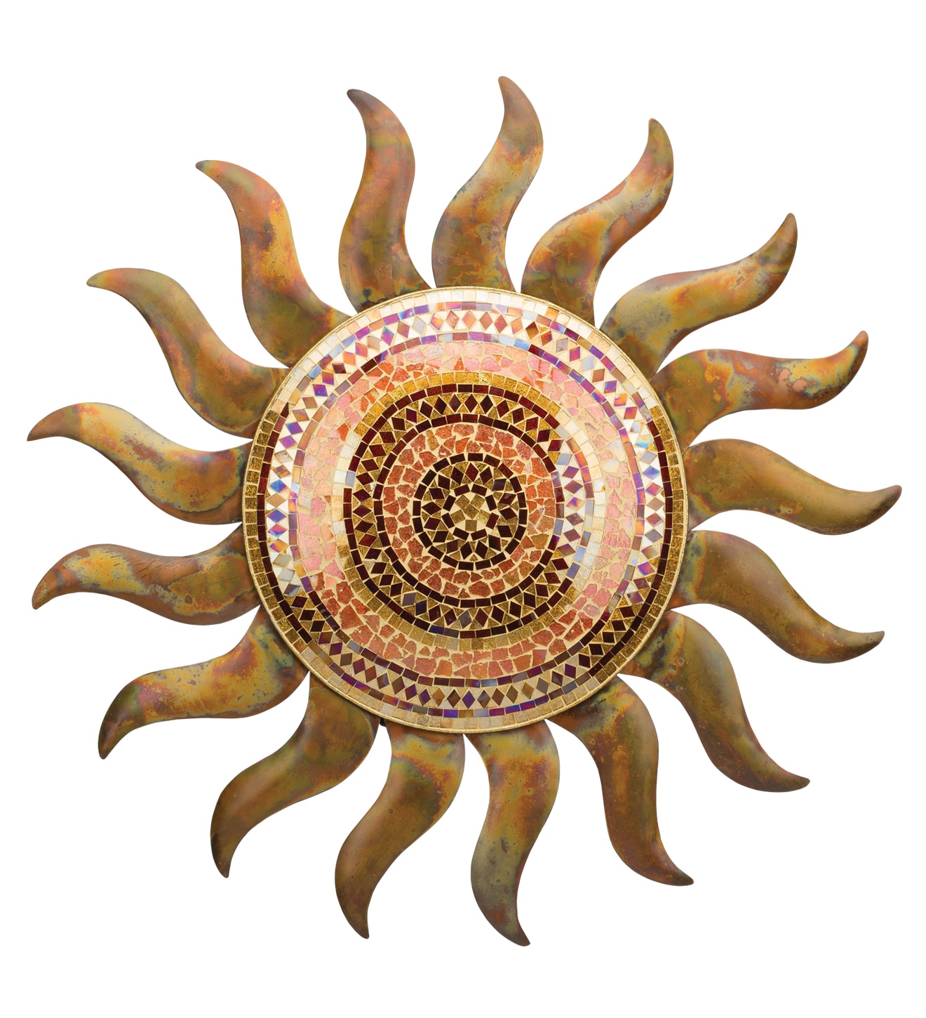 40 In Copper Patina Sun Regal Wall Metal Rays Art Decor Durable Curvy Etched for sale online 