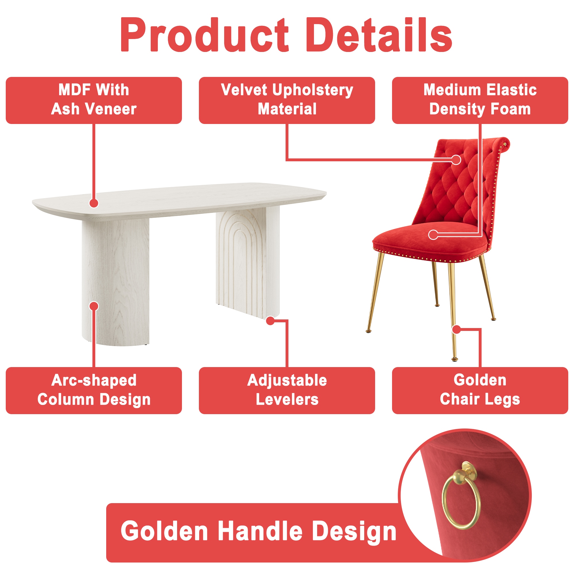Clihome CL-1660A703RD Dining-Sets - View #8
