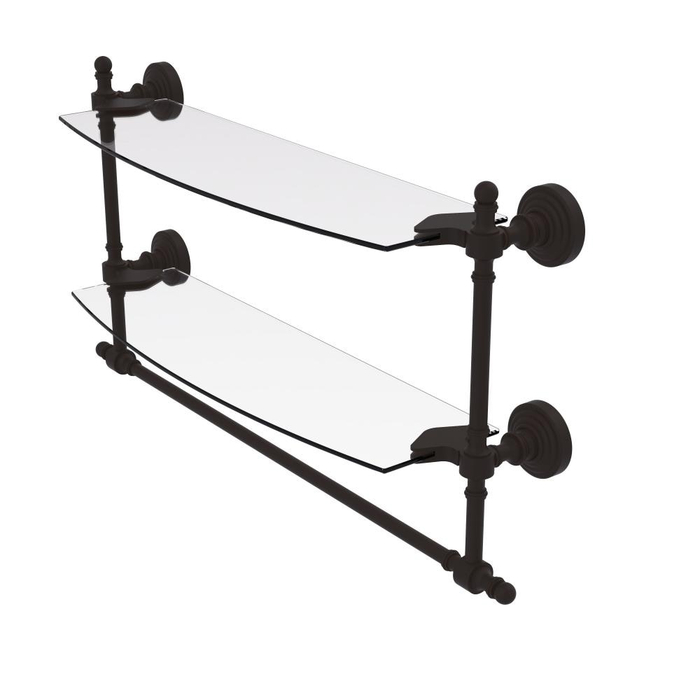 Allied Brass RW-34TB/18-ORB Retro Wave Oil-rubbed Bronze 2 -Tier Wall mount Bathroom Shelf ( 18-in x 15-in x 5-in )