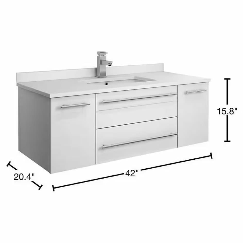 Fresca FCB6142WH-UNS-CWH-U Bath-Vanity-Combo - View #15