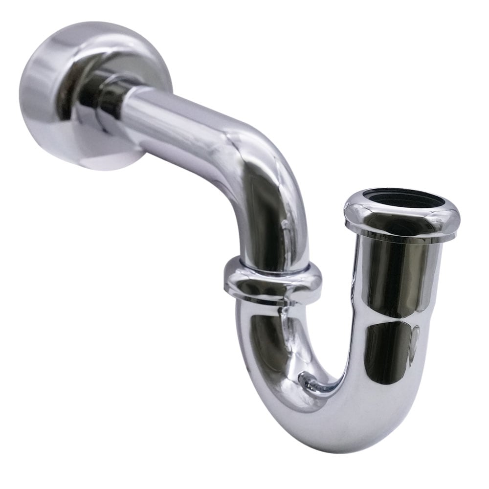 Westbrass 1-1/2 in. x 1 ft. Brass P-Trap Pipe with High Box Flange in Oil  Rubbed Bronze R400-1-12 - The Home Depot