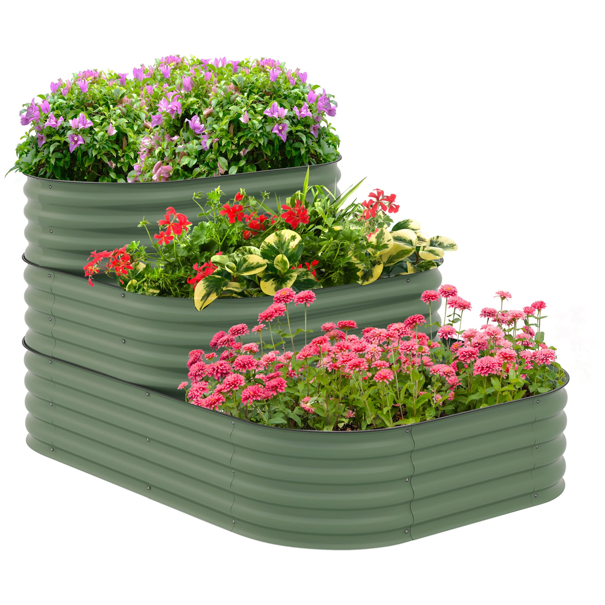 Zeus & Ruta BL04RGB-12 49.37-cu ft 43-in W x 62.25-in L x 32.25-in H Brown Metal Raised Garden Bed