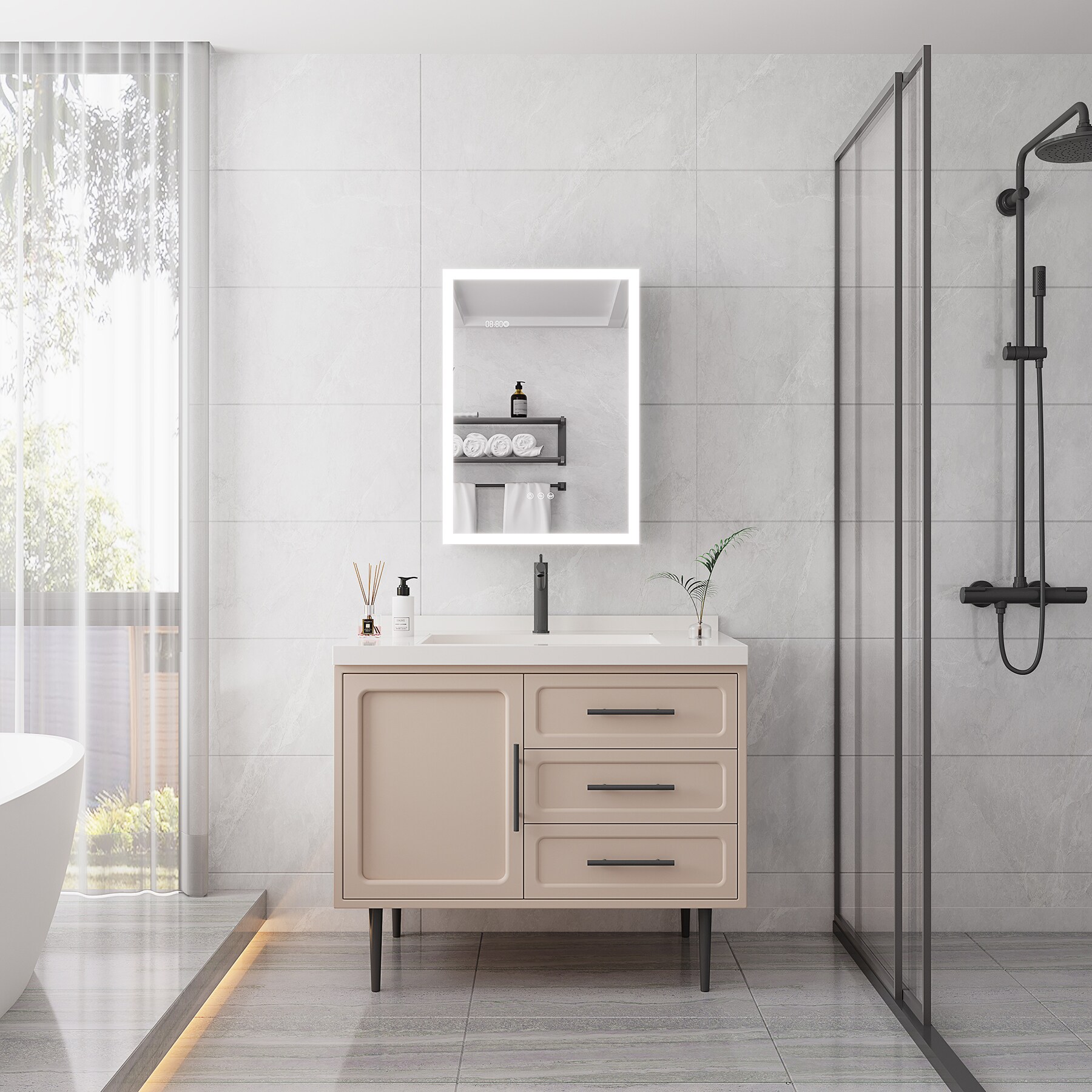 SINOFURN SYD530013BK Bathroom-Medicine-Cabinets - View #13