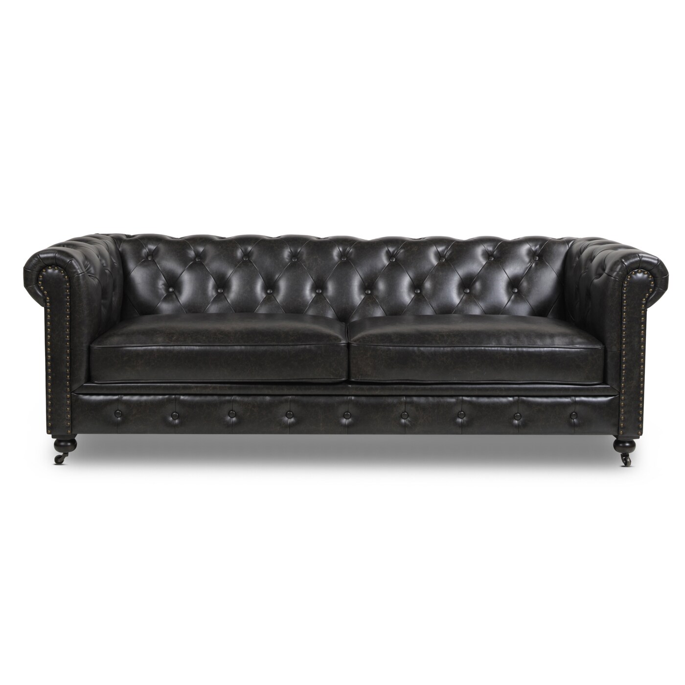 Jennifer Taylor Home, Chesterfield Loveseat Faux Leather