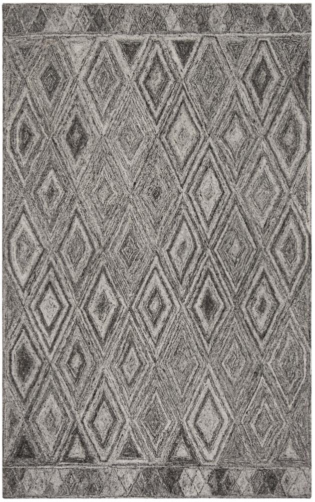 Safavieh ABT618F-6 Abstract Zofan 6 x 9 (ft) Tufted Synthetic Gray/Black Rectangular Indoor Geometric Area rug