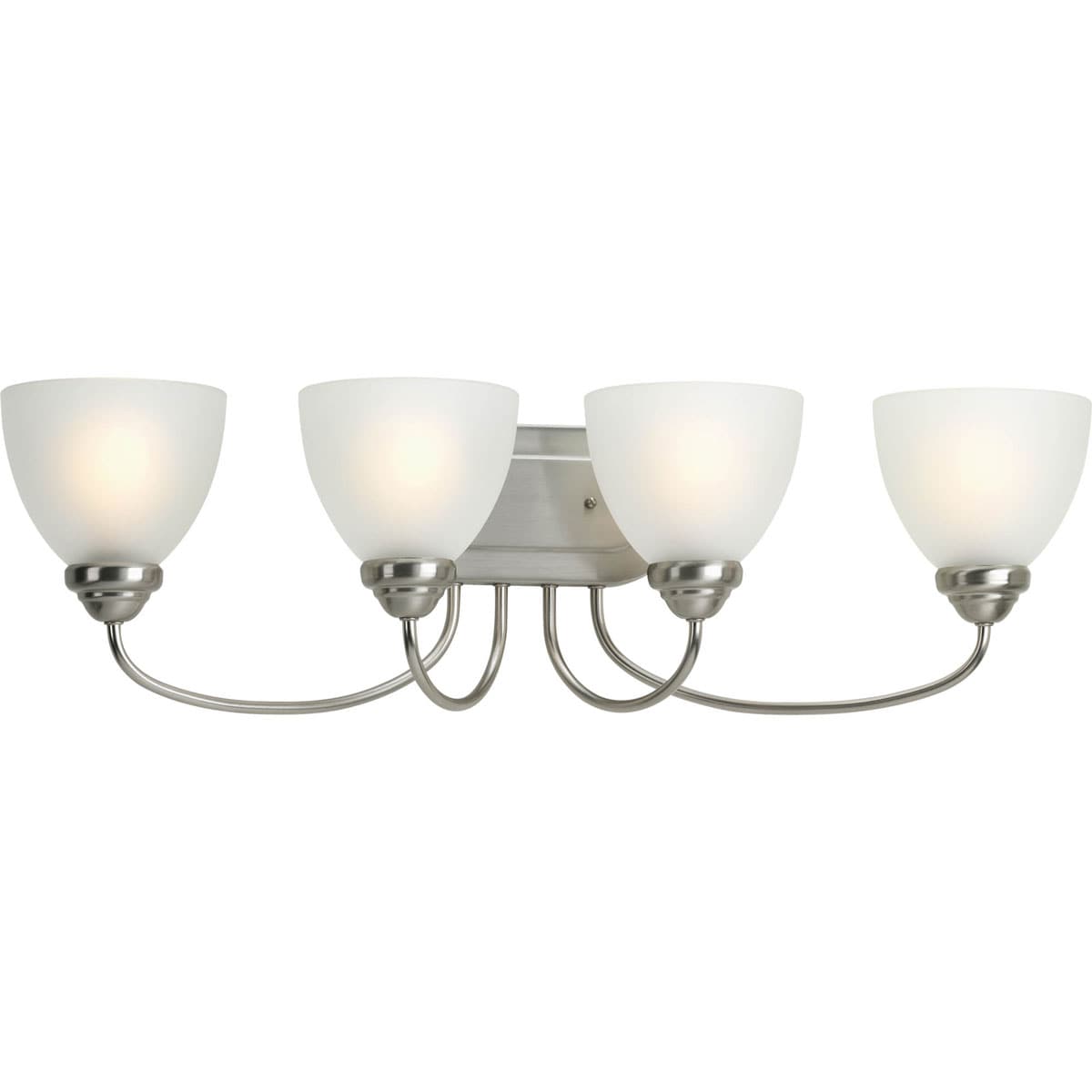 Progress Lighting P2928-09 Heart 29.87-in 4 -Light Brushed Nickel Farmhouse Vanity light