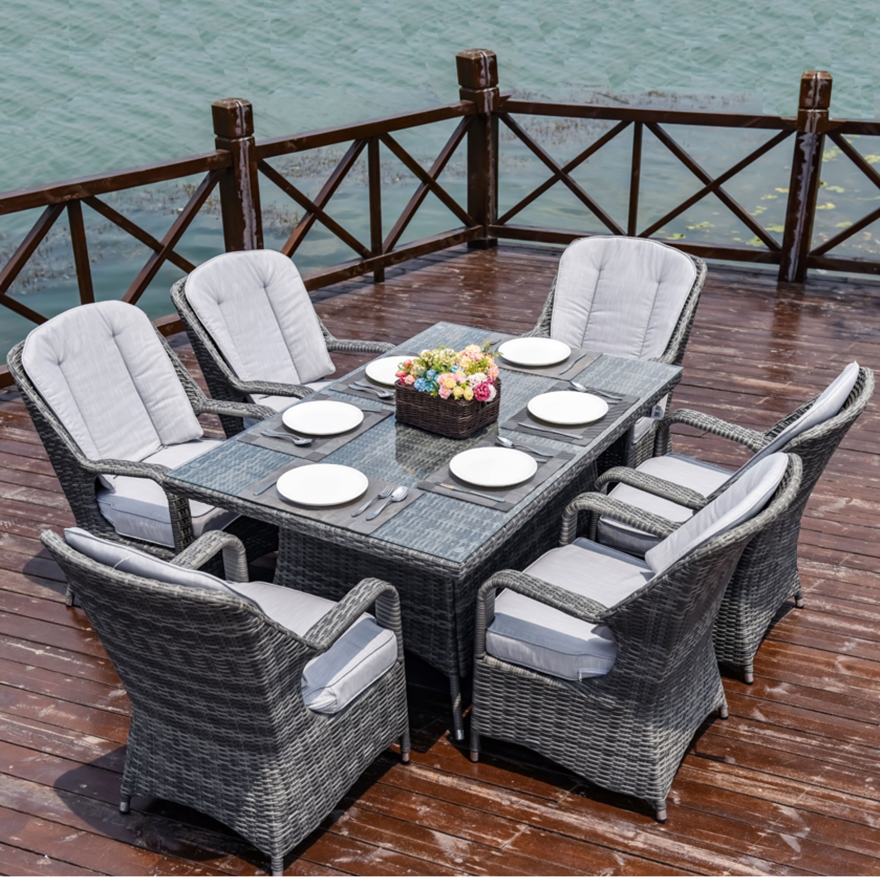 Moda Furnishings MD-PAD-1712-G Patio-Dining-Sets - View #2