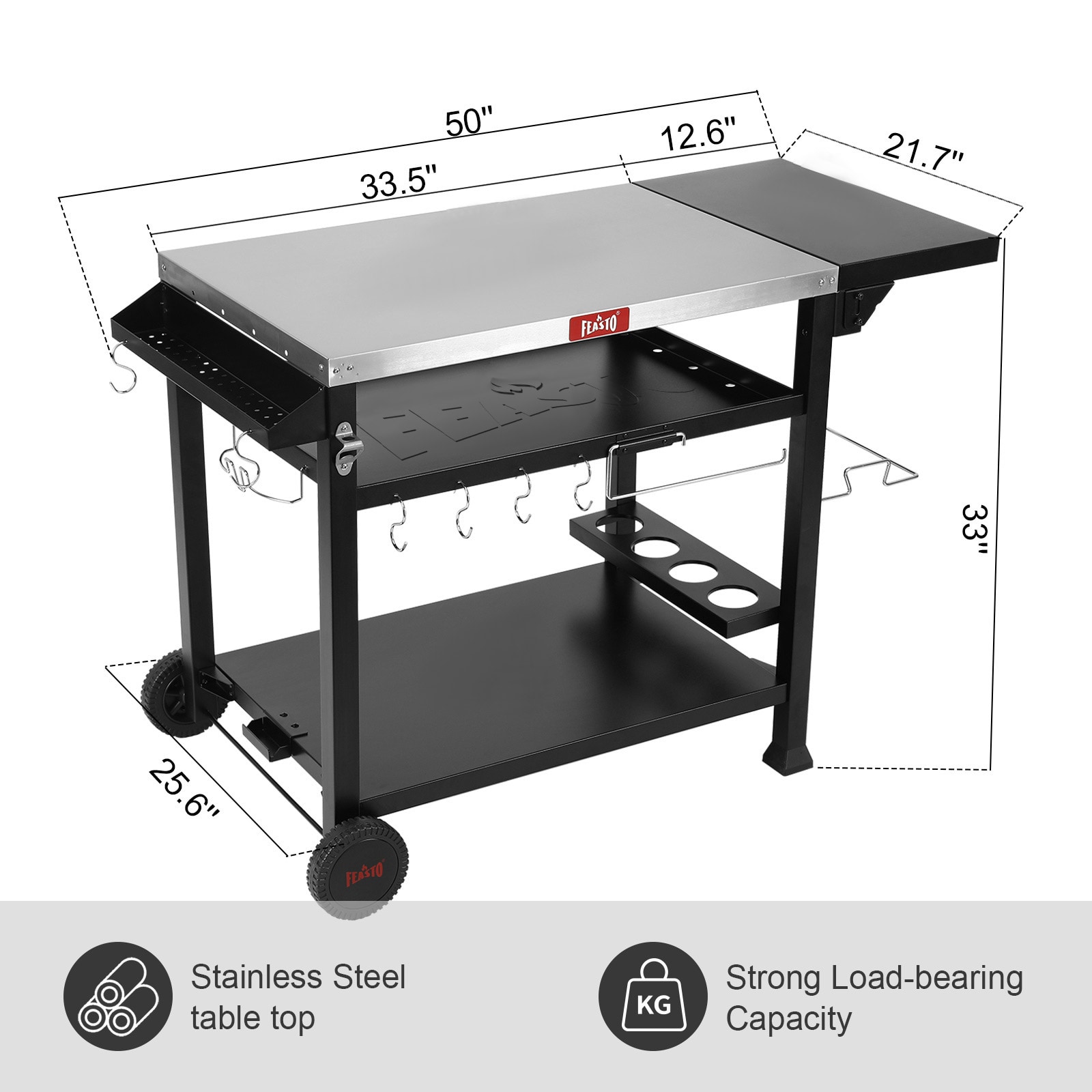 Feasto 845001L Grill-Carts-Grill-Stands - View #7