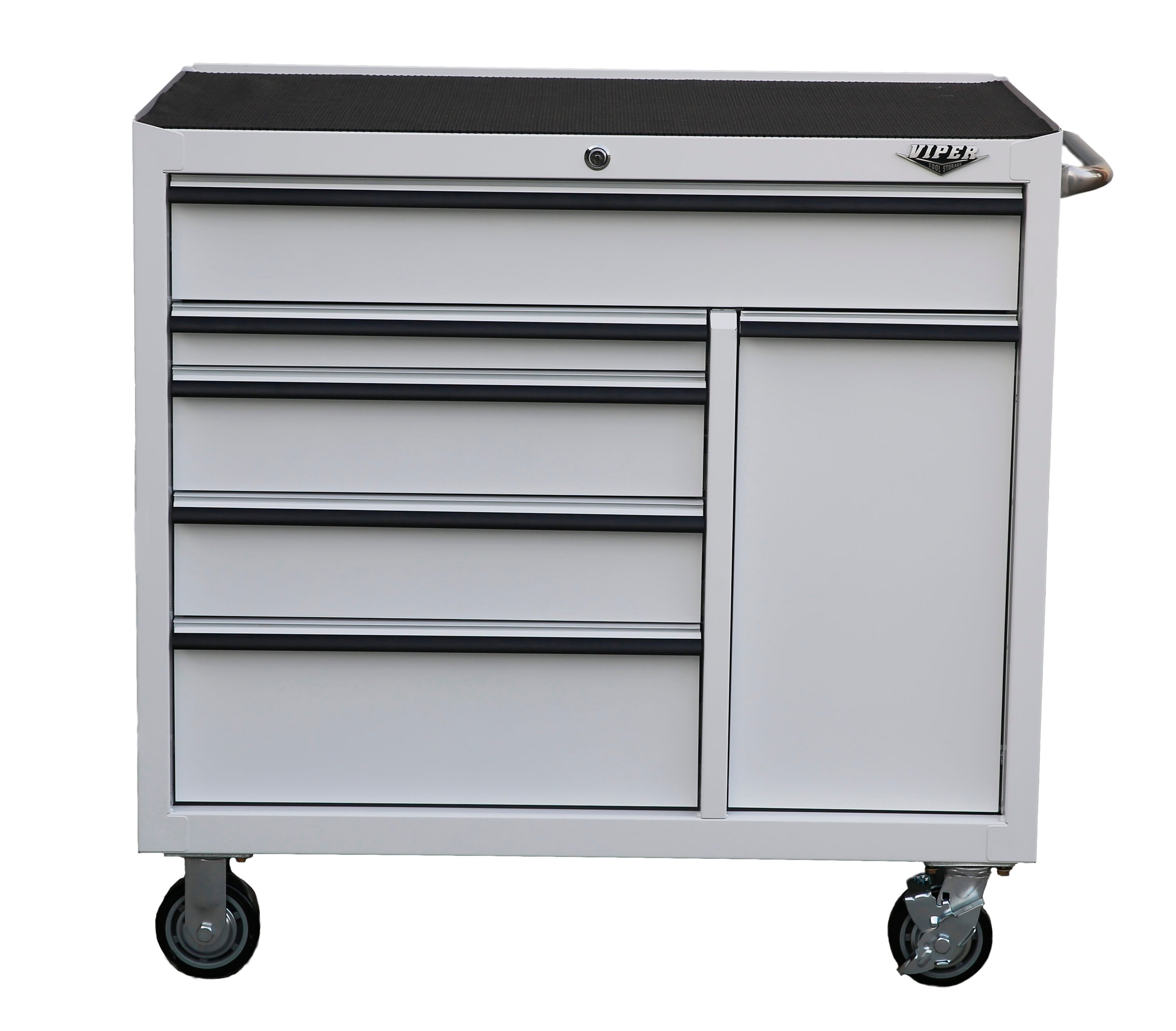 Viper Tool Storage 41.5-in W x 40.8-in H 6-Drawer Steel Rolling Tool Cabinet  (White) in the Bottom Tool Cabinets department at