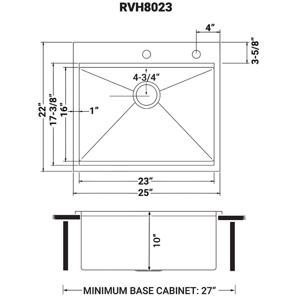Ruvati RVH8023 Kitchen-Sinks - View #12