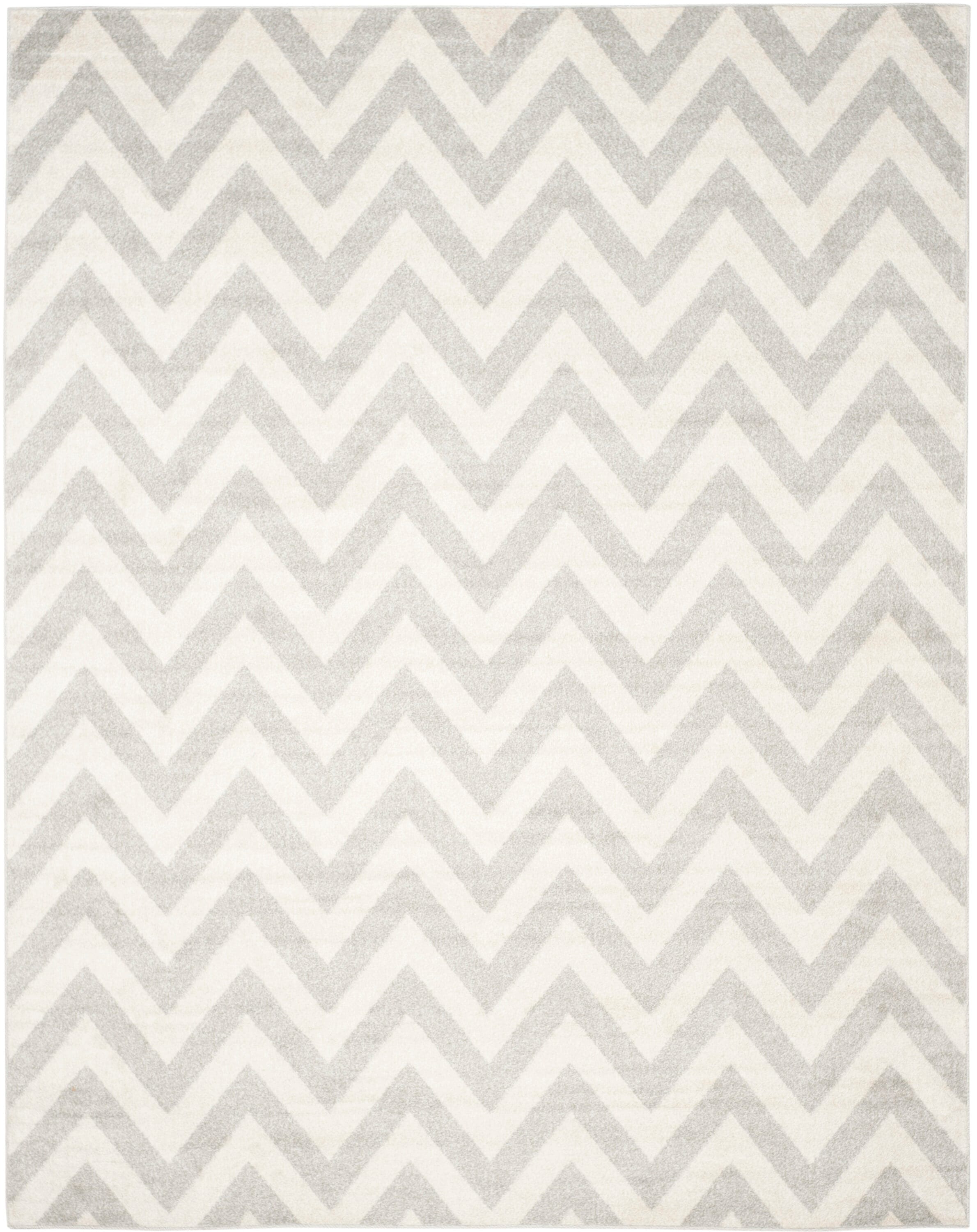 Safavieh AMT419B-8 Amherst Bellport 8 x 10 (ft) Loomed Synthetic Gray/Beige Rectangular Indoor/Outdoor Chevron Area rug