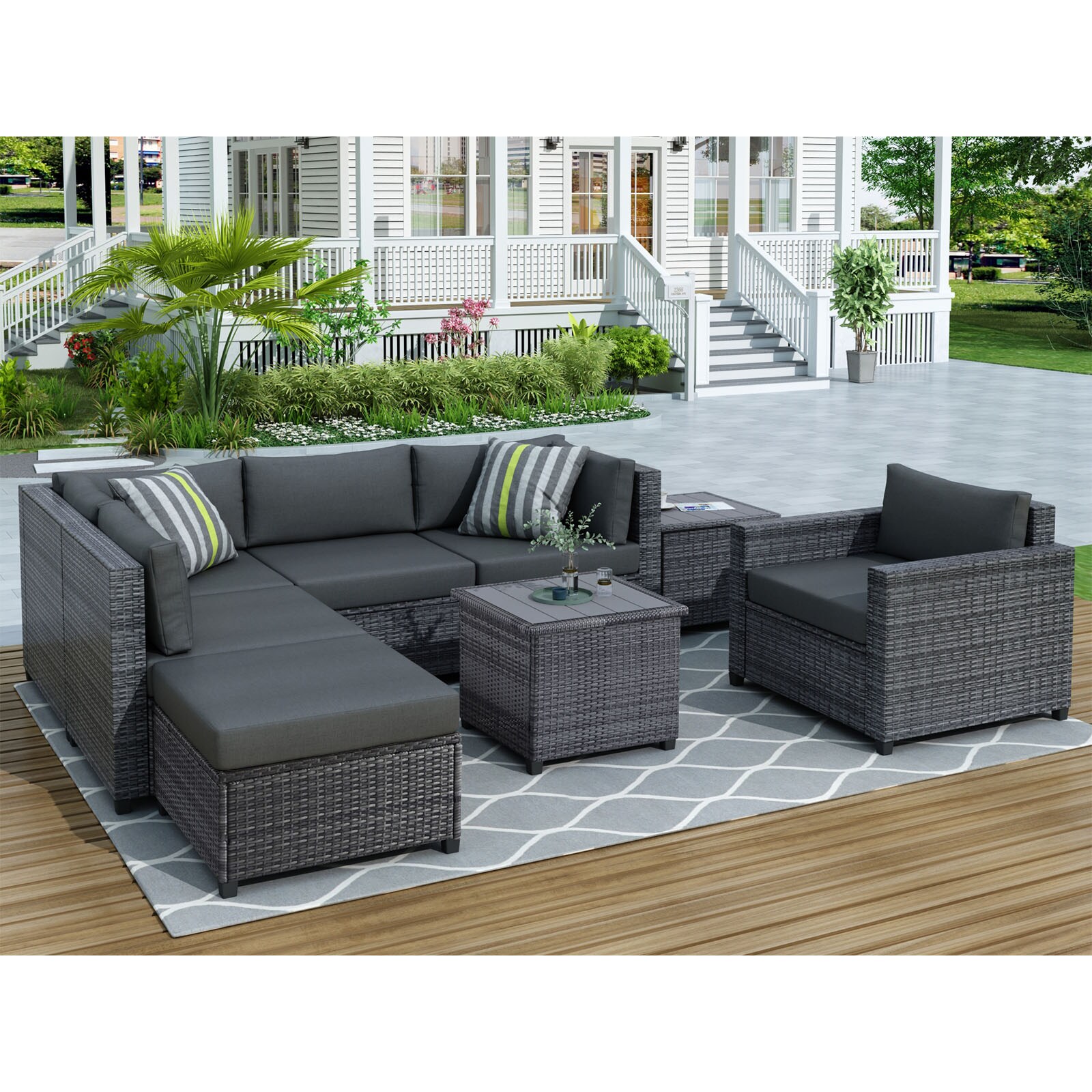 WELLFOR TO-EM-BV48WHBK2 Patio-Conversation-Sets - View #10