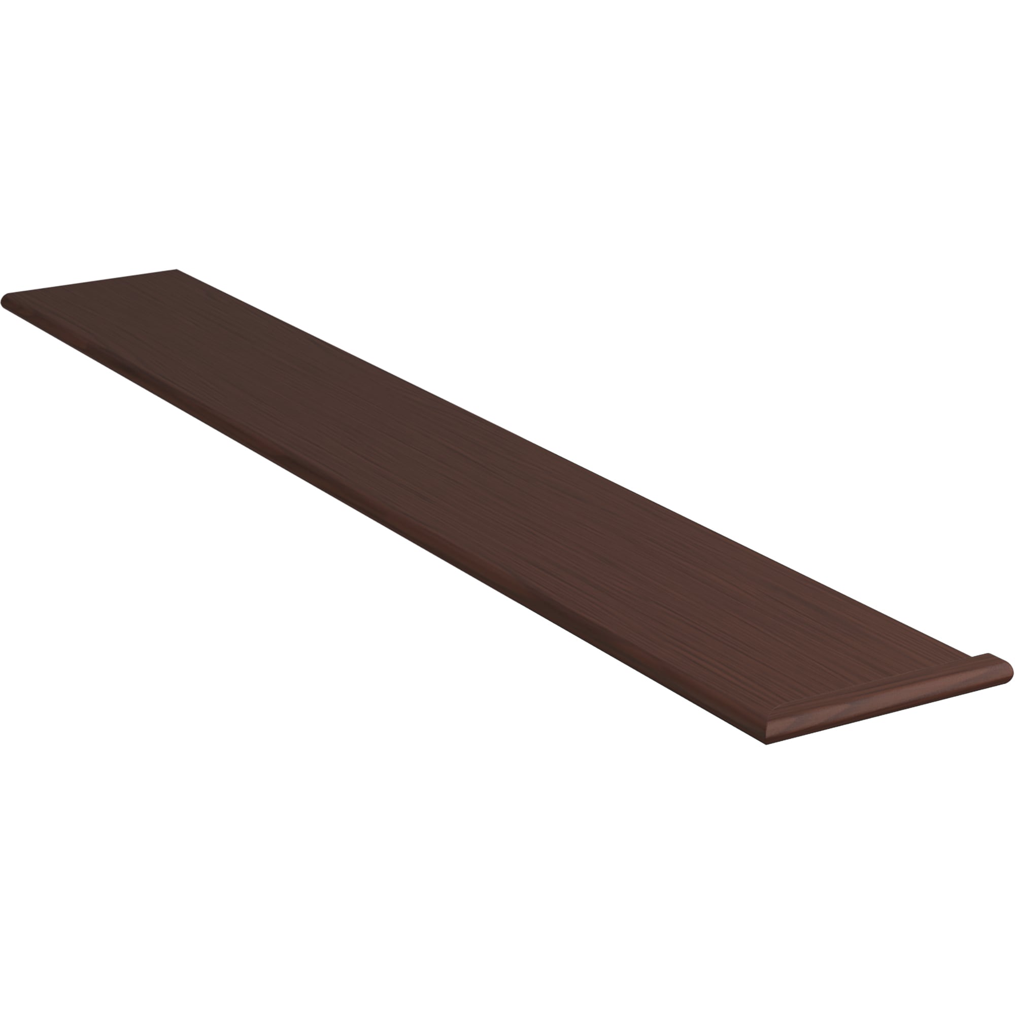 L.J. Smith Stair Systems 807011X72RH-W 72-in x 11.5-in x 1-in Brown Walnut Right return Bullnose Stair Tread