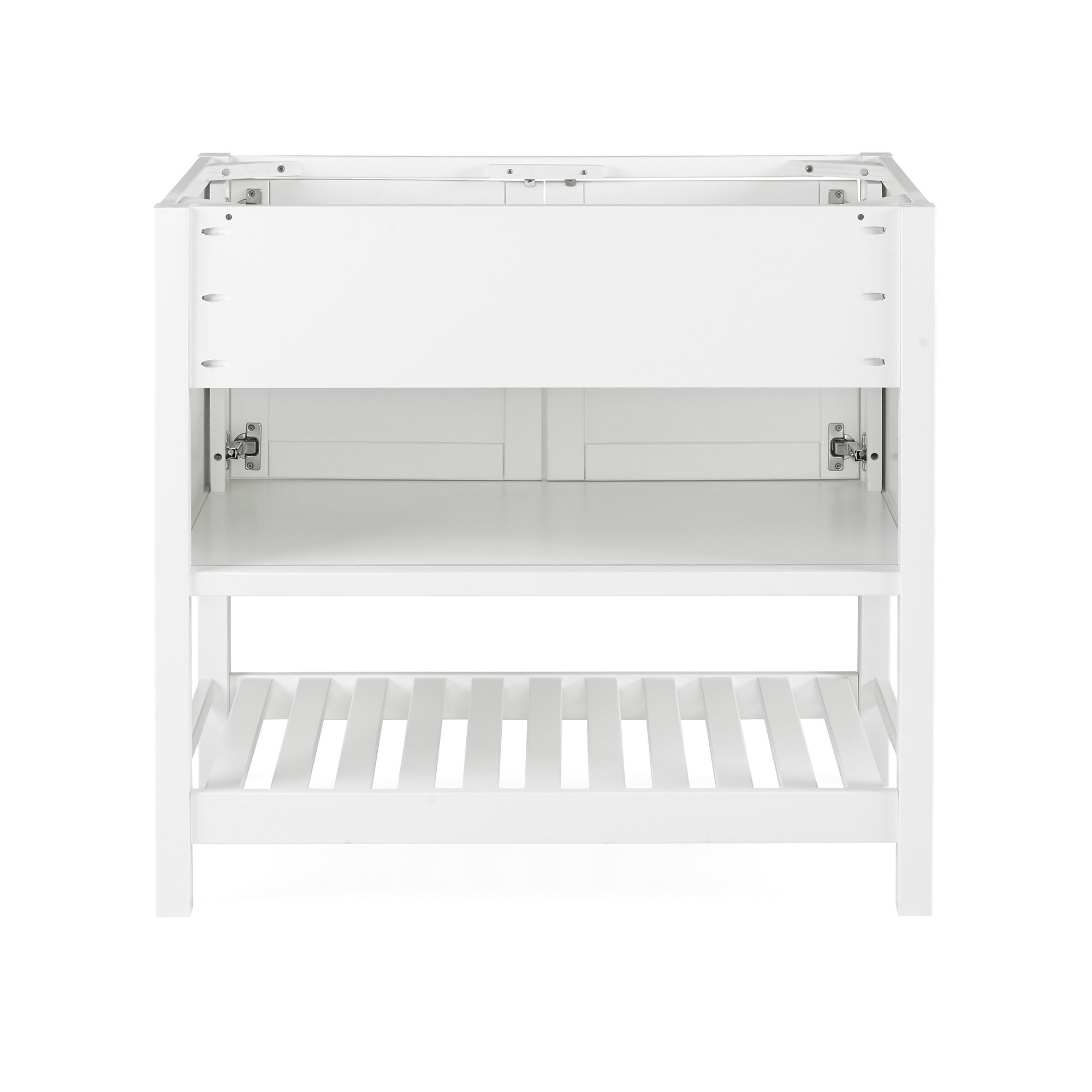 Bennet 36" White Pine Freestanding Vanity Cabinet with Shelf