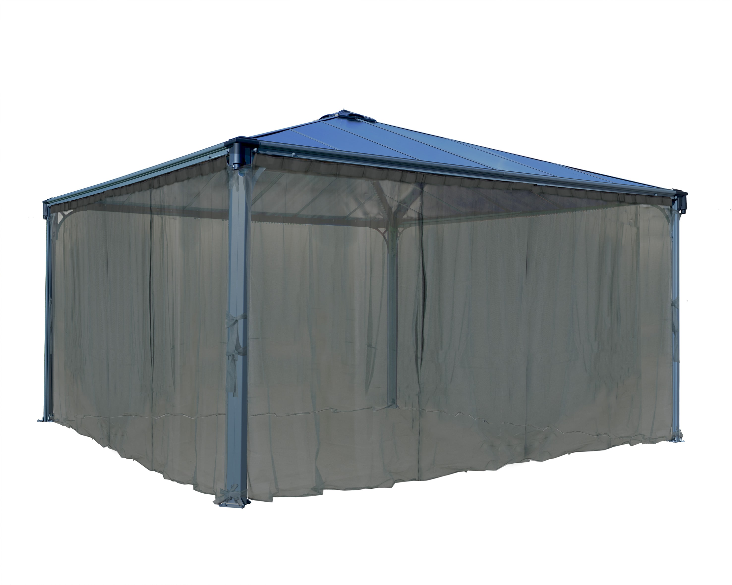 Canopia by Palram 704370 85-Inches x 189-Inches Palermo 4300 Gazebo Netting Set Gray Gazebo insect net