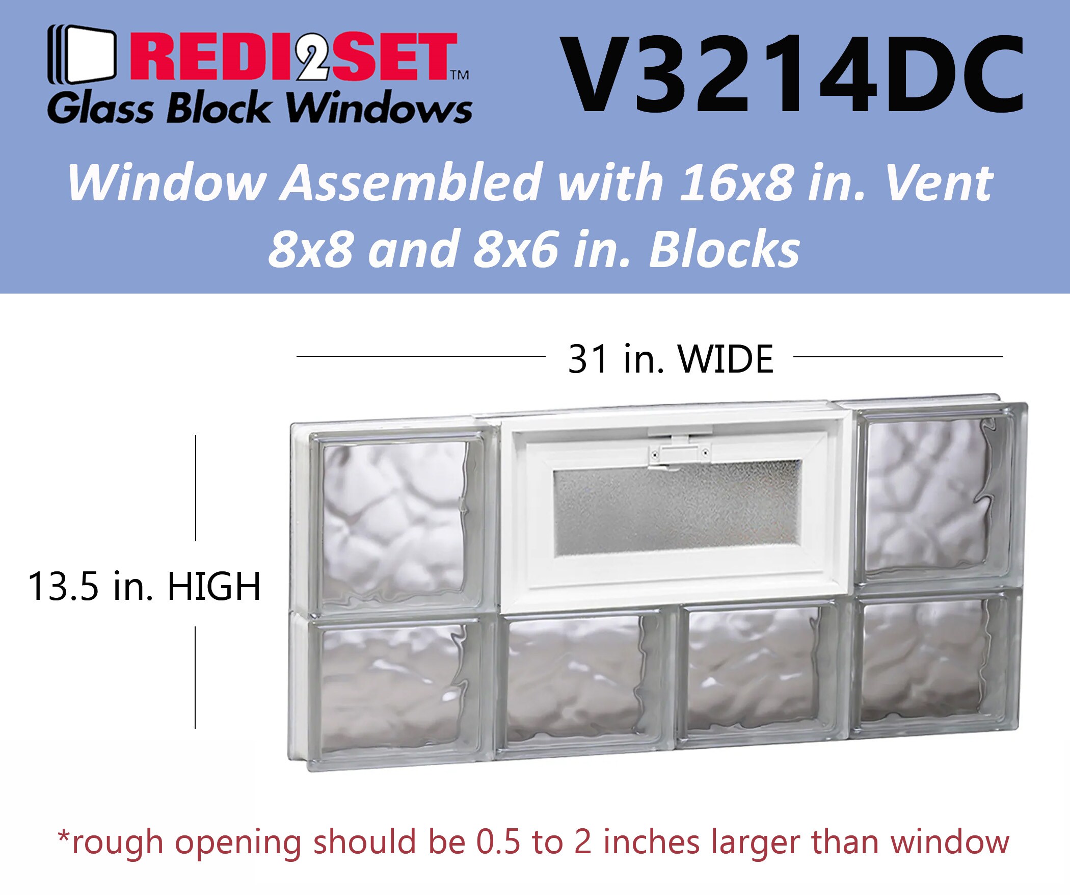 REDI2SET V3214DC Glass-Block-Windows - View #2