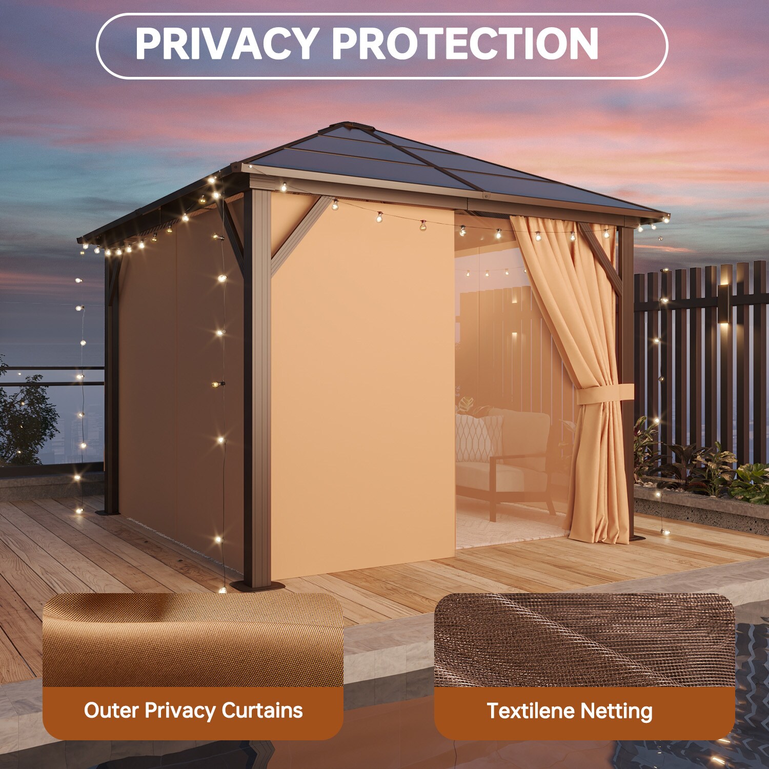 AOXUN G30021BR-1 Wood-Resin-Gazebos - View #7