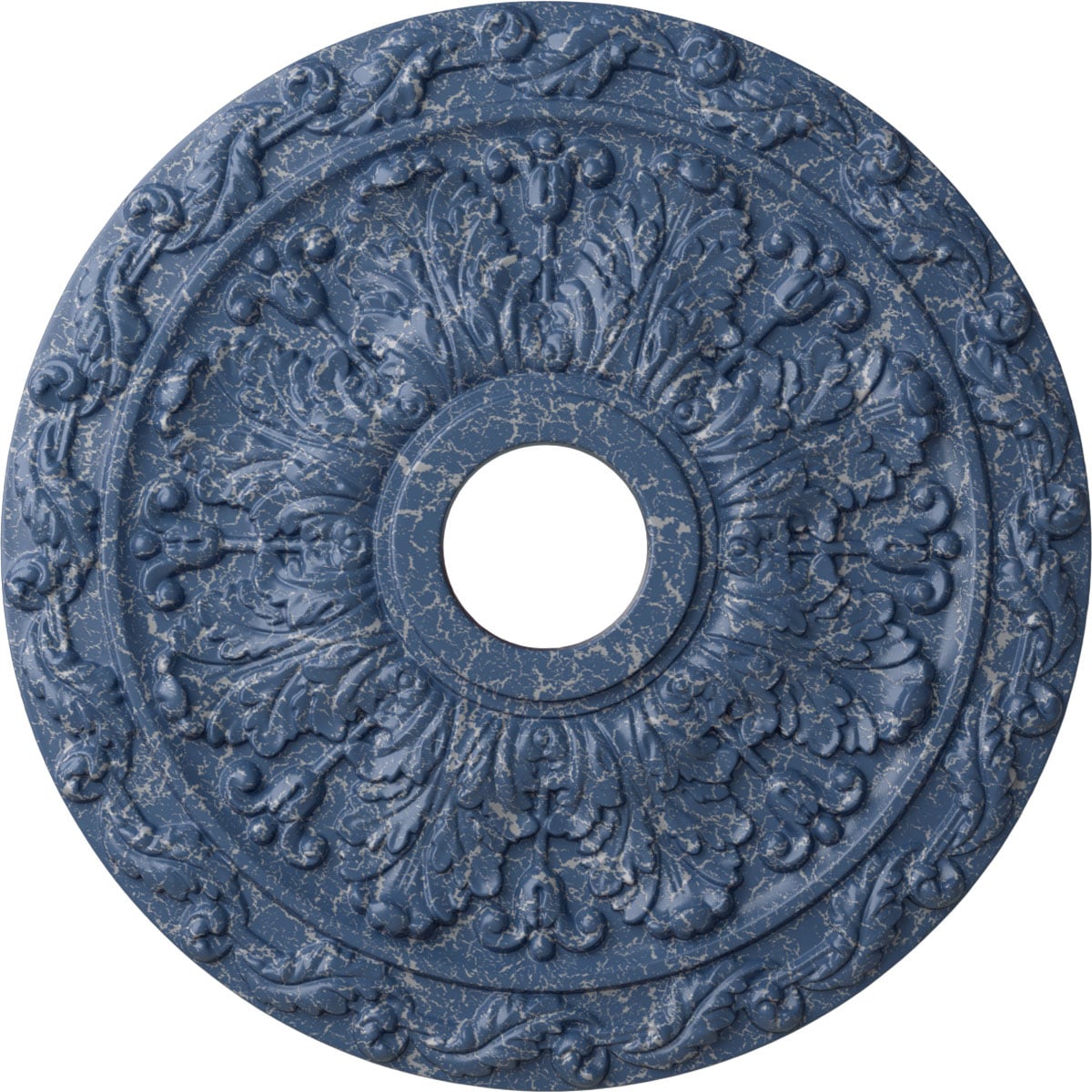 Ekena Millwork CM19SPAMC Spring Leaf 19.875-in W x 19.875-in L Painted Americana Crackle Polyurethane Whole Ceiling Medallion