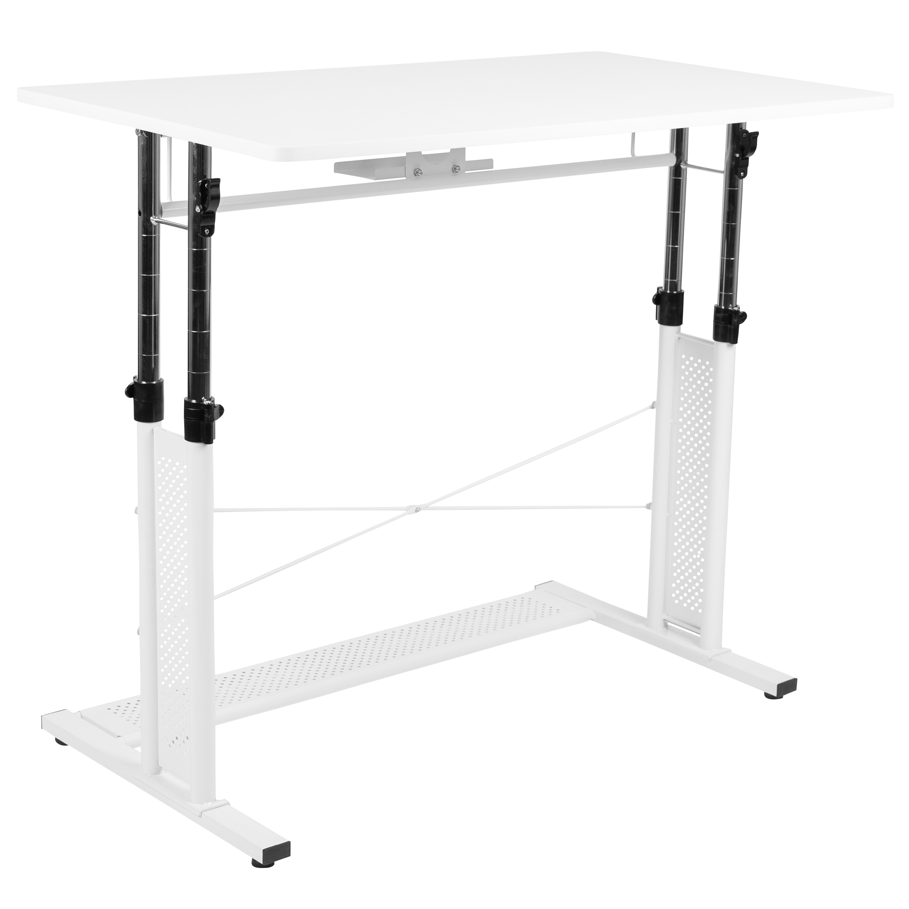 Flash Furniture 889142539360 39.25-in White Modern/Contemporary Standing desk