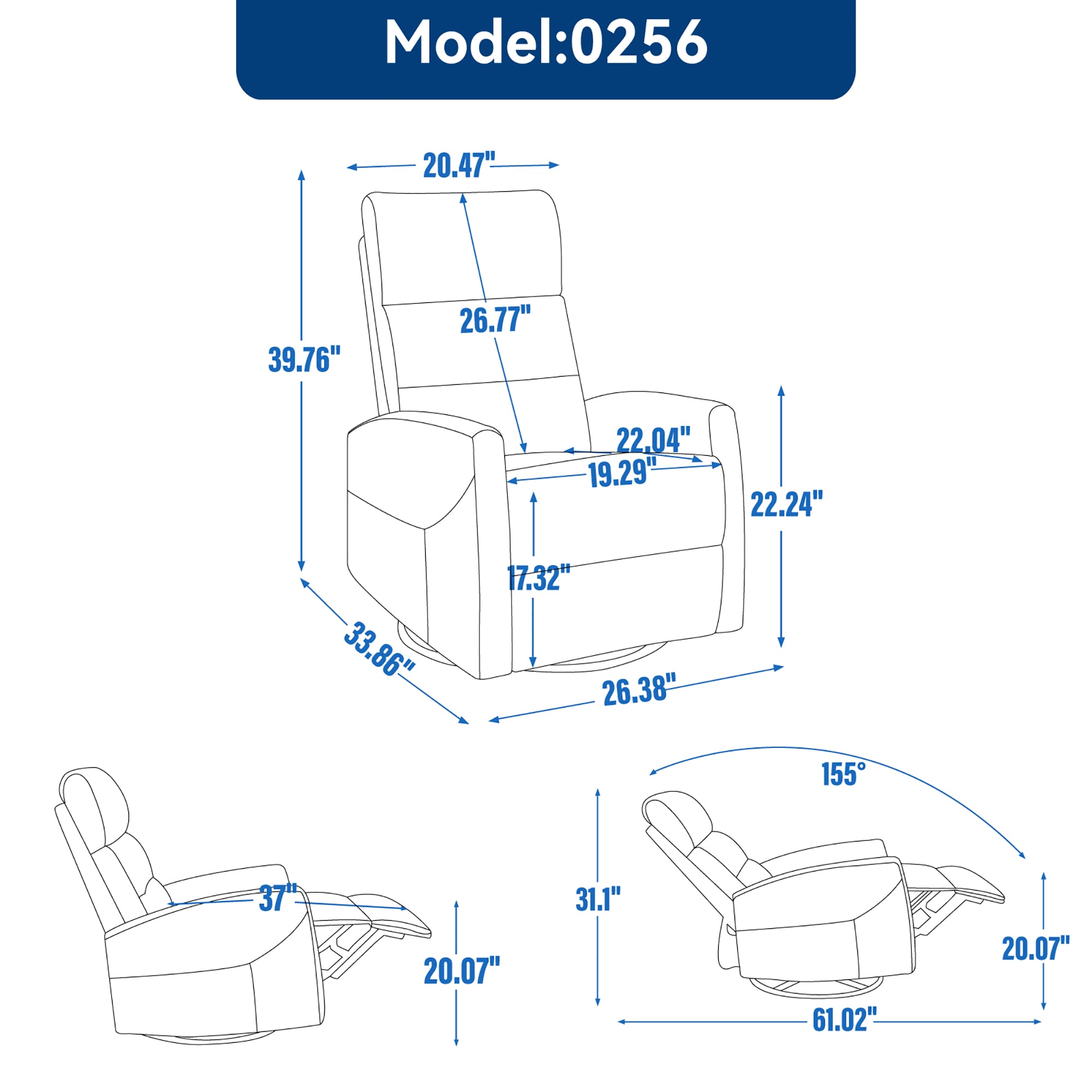 Sumyeg WF-SF8052B recliners - View #5