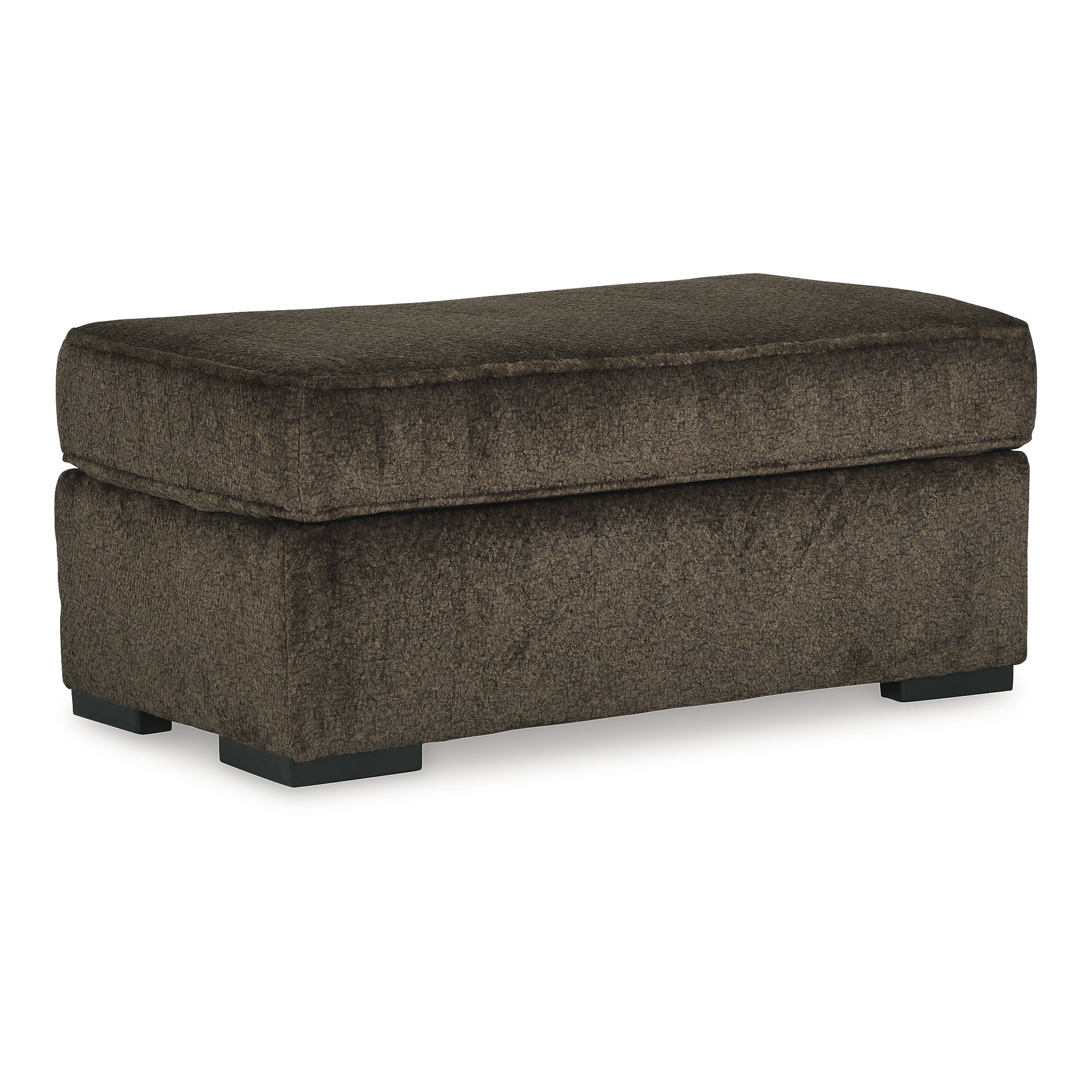 Signature Design by Ashley 5370214 Aylesworth Rich Chocolate Contemporary Style Ottoman Textured Polyester Upholstery