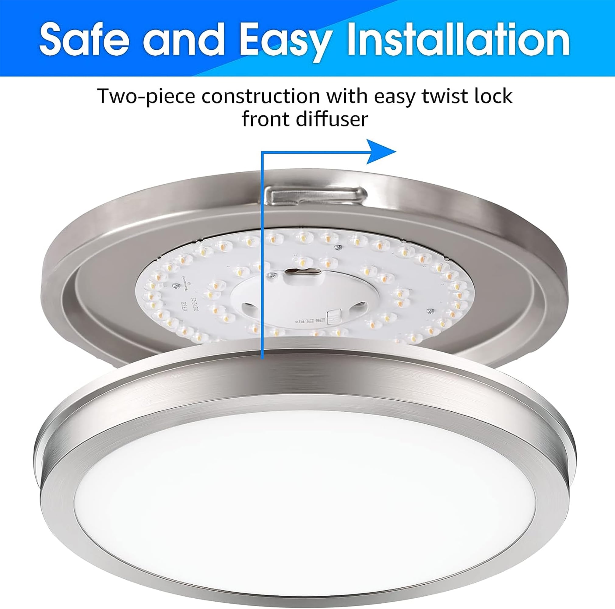 Energetic Lighting FMS01R16E92750-TF-BN flushmounts - View #5