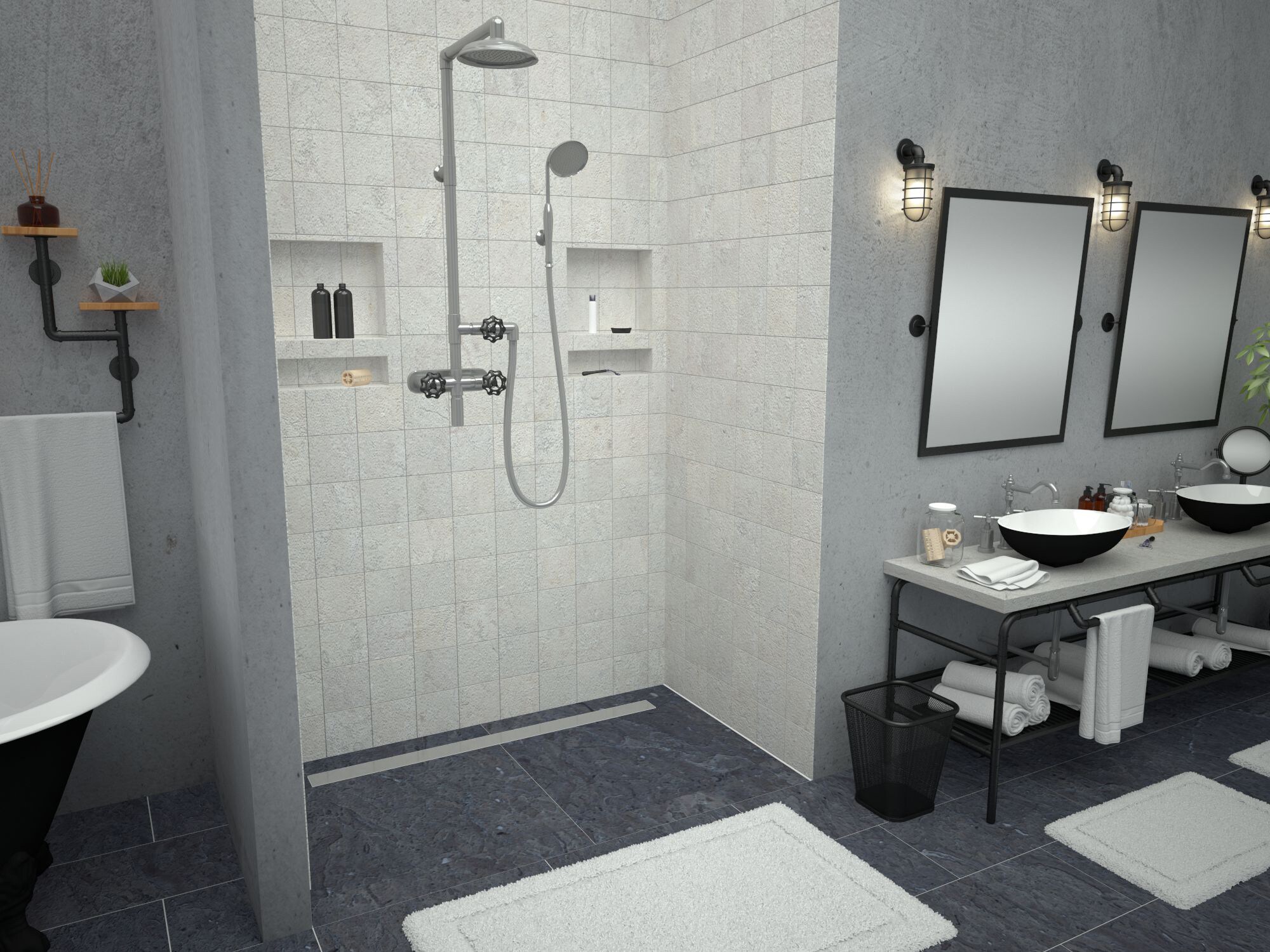 Tile Redi RT3260CBFB-PVC-BN3 Shower-Floors - View #6
