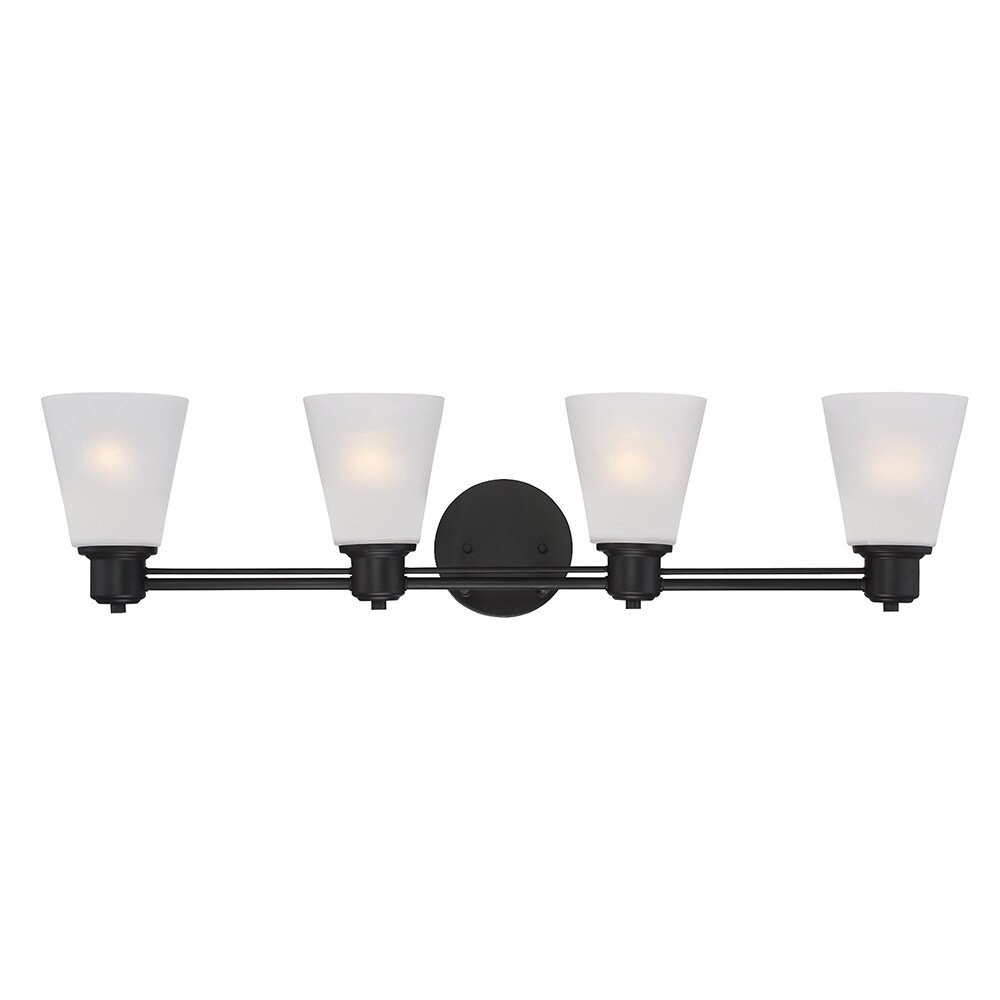 Designers Fountain 88004-ORB Printers Row 33.25-in 4-Light Oil Rubbed Bronze Modern/Contemporary Vanity Light