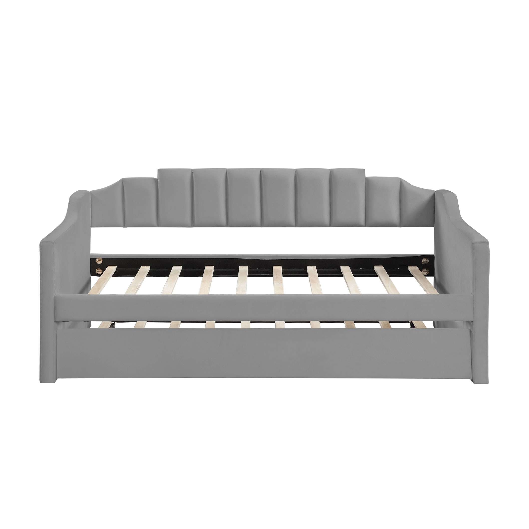 Clihome WM-1918WF77-AE Daybed with Trundle Gray Twin Wood Daybed Bed