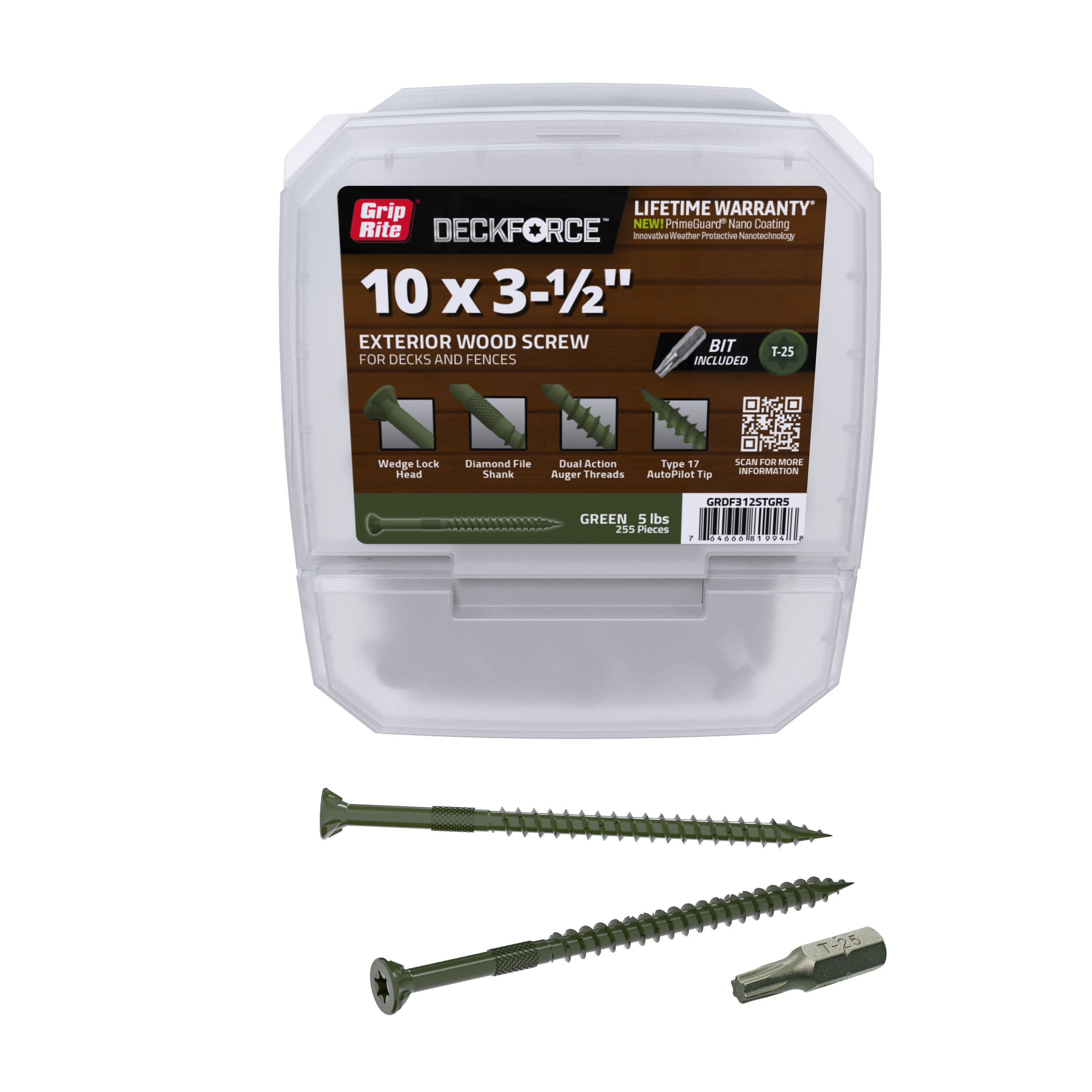 DeckForce by Grip Rite GRDF312STGR5 Deck-Screws - View #2