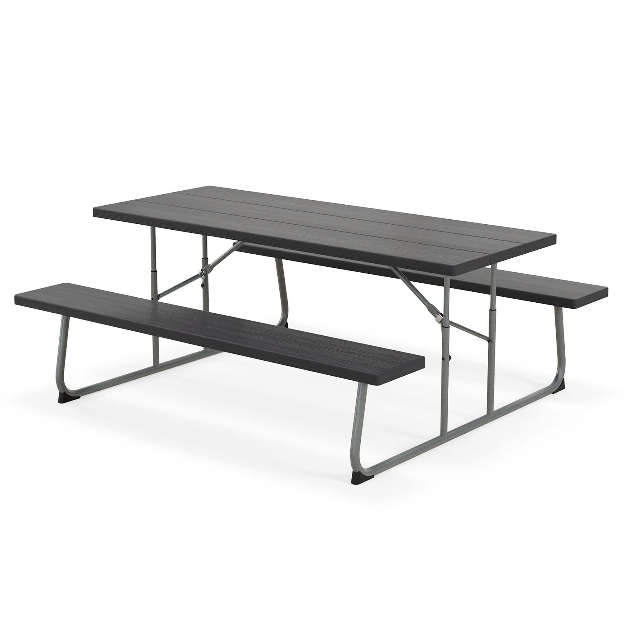 Costway HCST01447 Rectangle Dining 29-in W x 72-in L with Umbrella Hole
