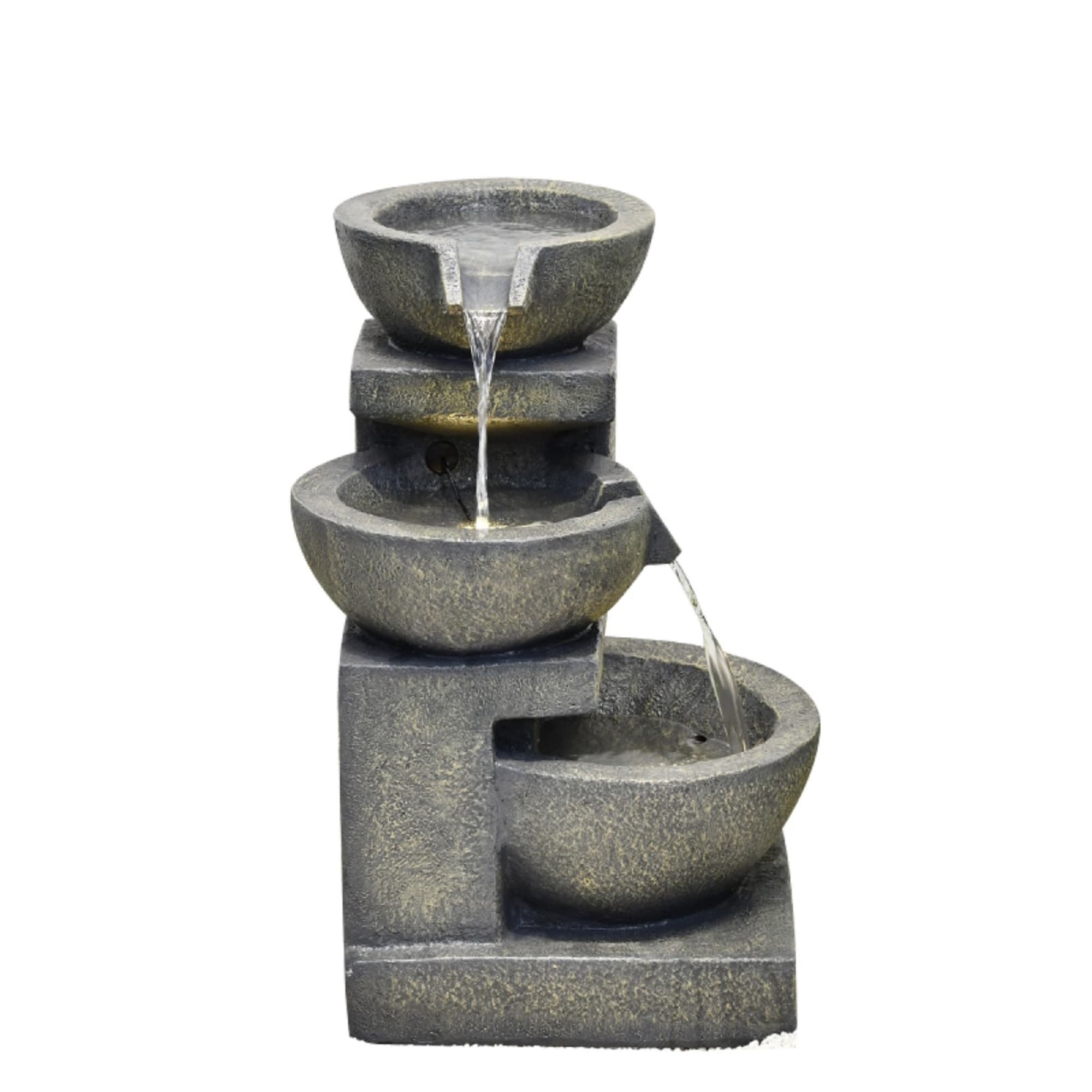 Hi-Line Gift 35.2-in H Resin Planter Fountain Outdoor Fountain Pump ...