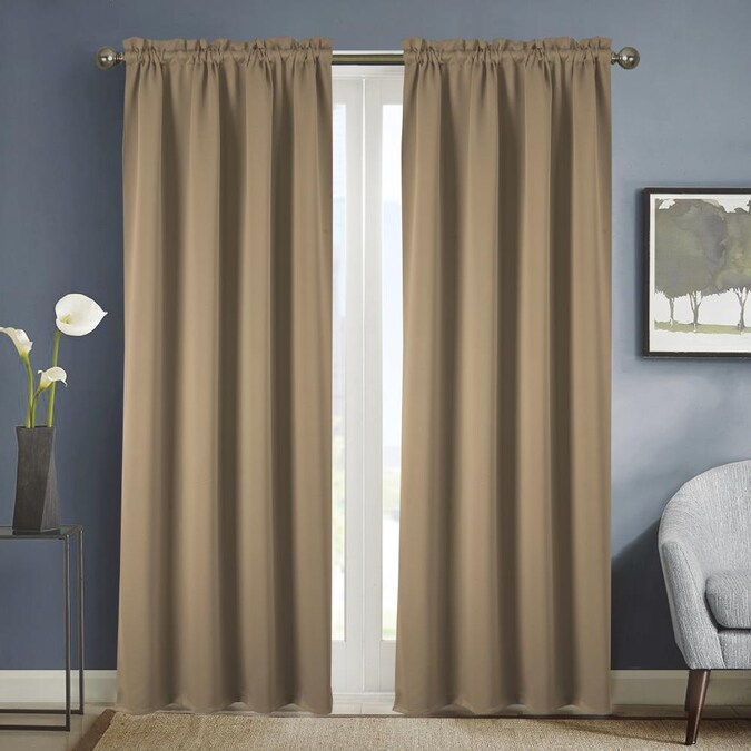 Olivia Gray 90 In Gold Polyester, Gold Curtain Panels