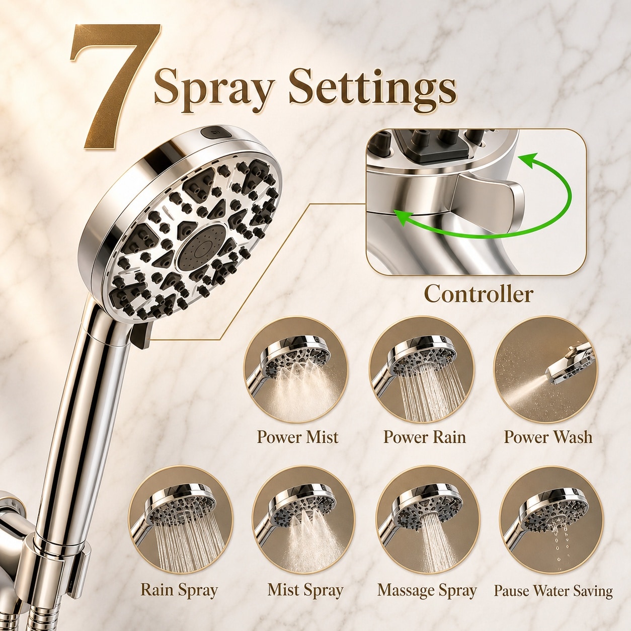 Baginizer BAGINIZER001318 Fixed-Showerhead - View #2
