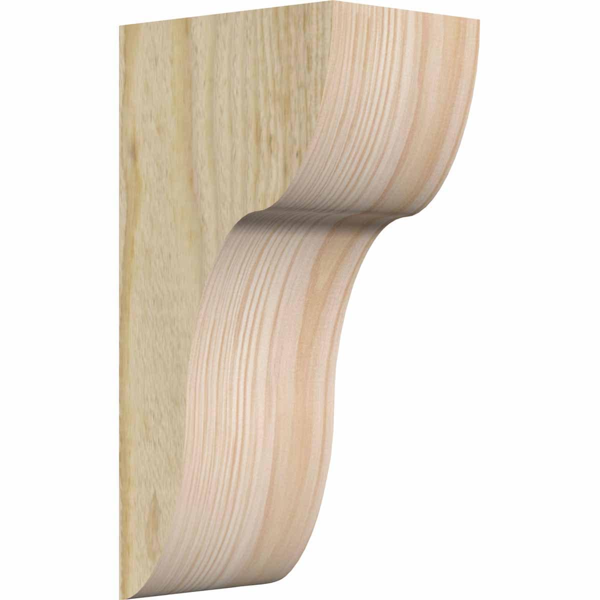 Ekena Millwork COR06X08X16CAR00RDF 6-in x 8-in x 16-in Carmel Unfinished Douglas fir Wood Paintable/Stainable Corbel