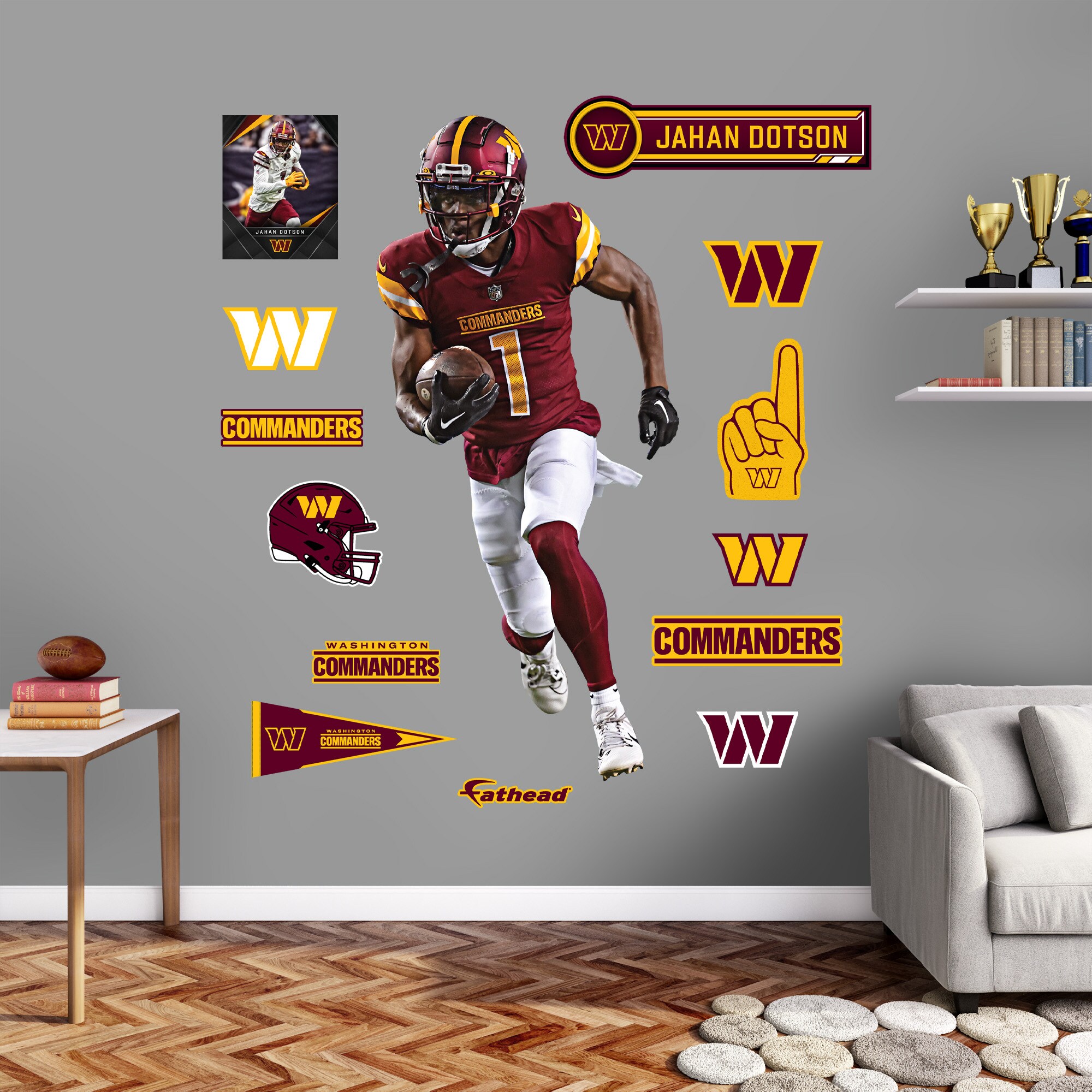 Fathead 1900-04275-001 32-Inches W x 50-Inches H Self-adhesive Multiple colors/finishes Sports Wall Decal