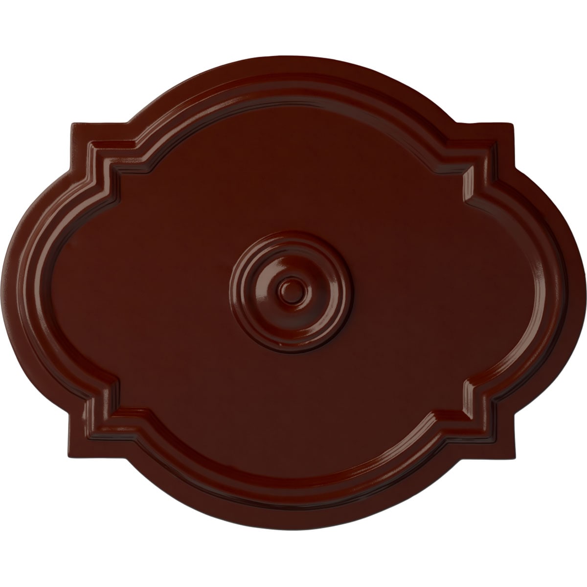 Ekena Millwork CM21WABMF Waltz 17.375-in W x 21.25-in L Painted Brushed Mahogany Polyurethane Whole Ceiling Medallion