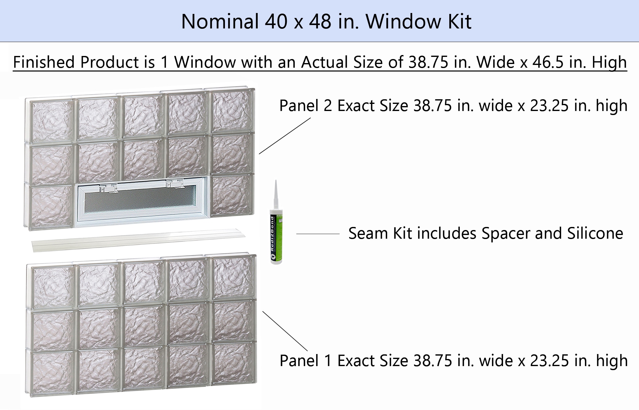 REDI2SET V4048IS Glass-Block-Windows - View #2
