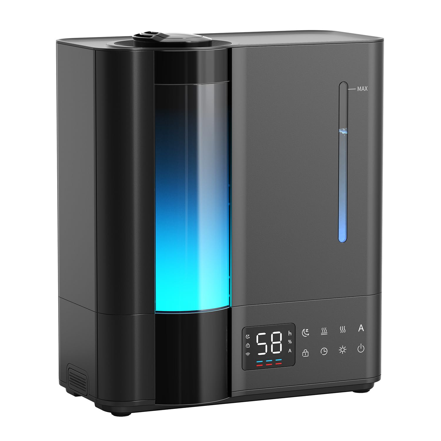 Etokfoks 8L warm and cool mist ultrasonic humidifier with top fill smart humidity sensor essential oil tray and quiet long runtime for large #LET2VO33X